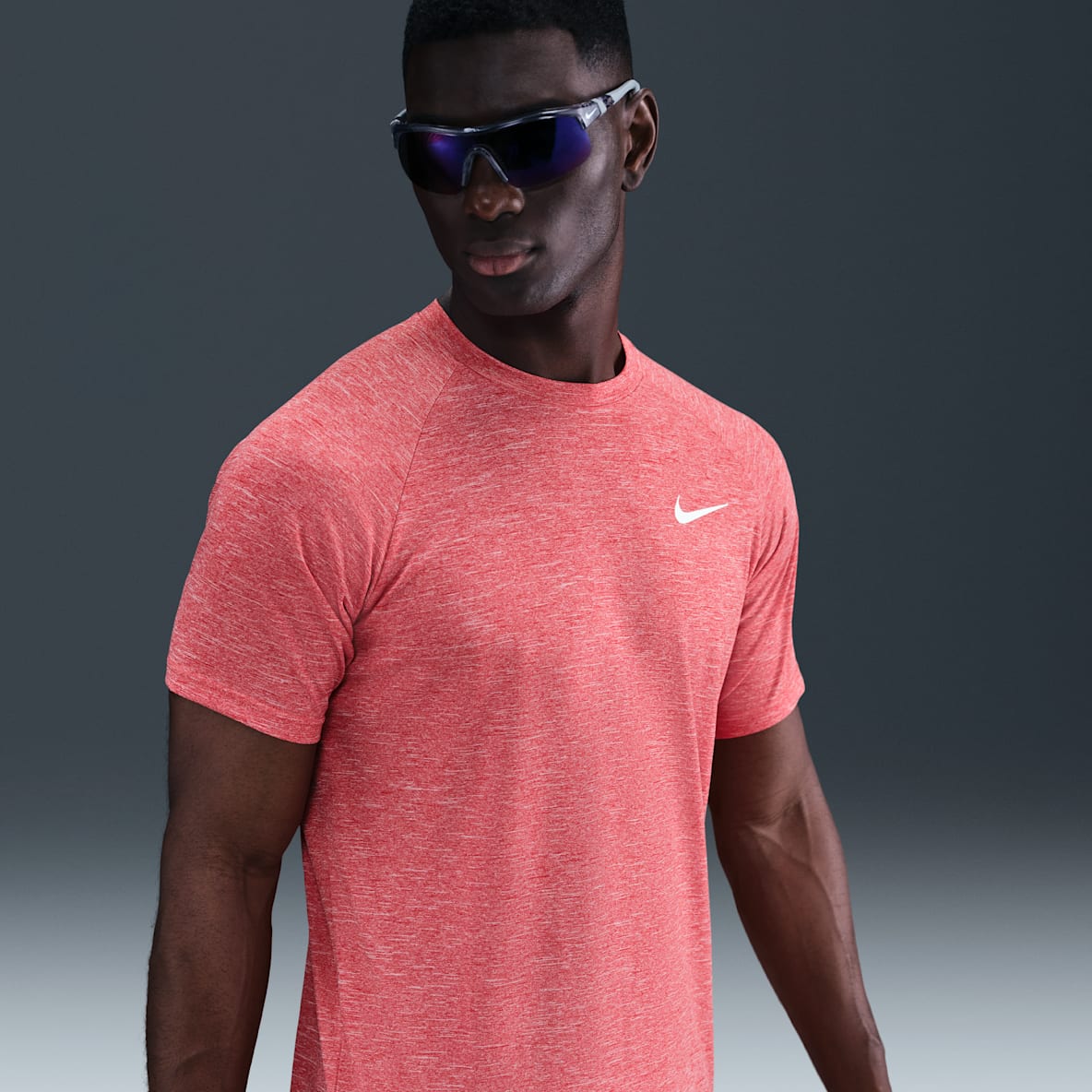 Nike Nike Camiseta Hydroguard de natación de manga corta de tela jaspeada para hombre