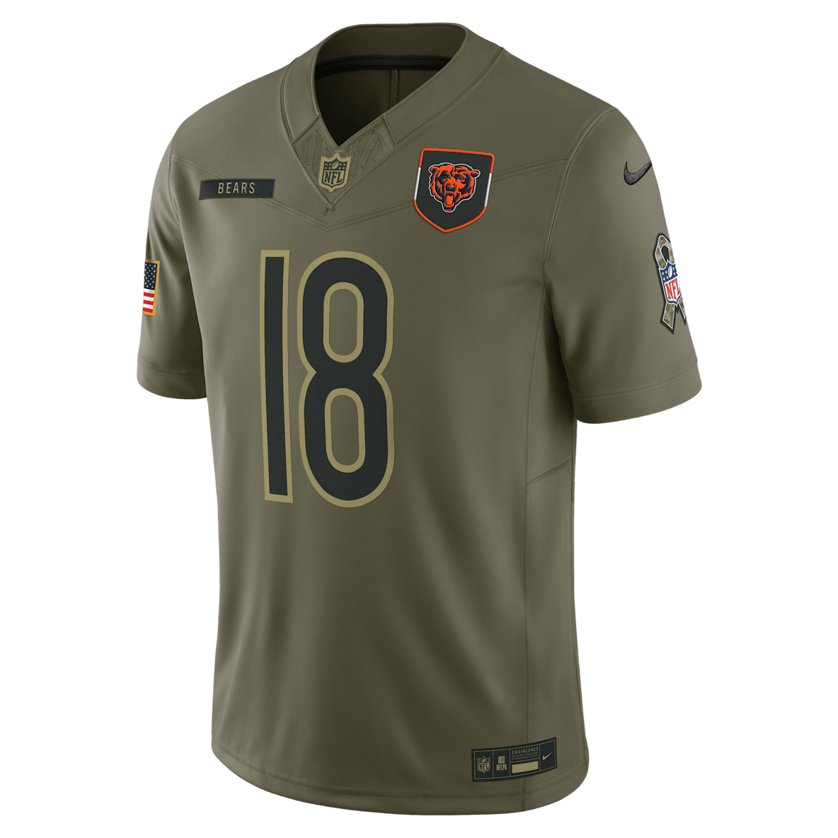 Caleb Williams Chicago Bears Salute to Service Caleb Williams Chicago Bears Salute to Service Men's Nike Dri-FIT NFL Limited Jersey