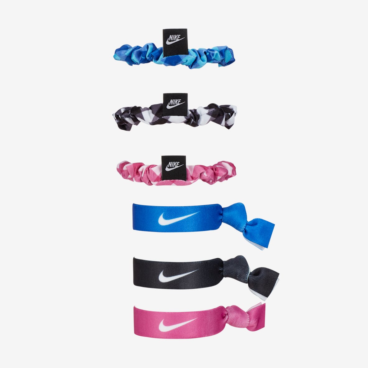 Nike Velvet and Elastic Hairbands (6 Pack)