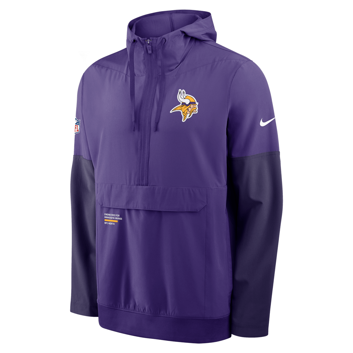 Minnesota Vikings Well Rounded Anorak Men's Nike NFL 1/2-Zip Hooded Jacket