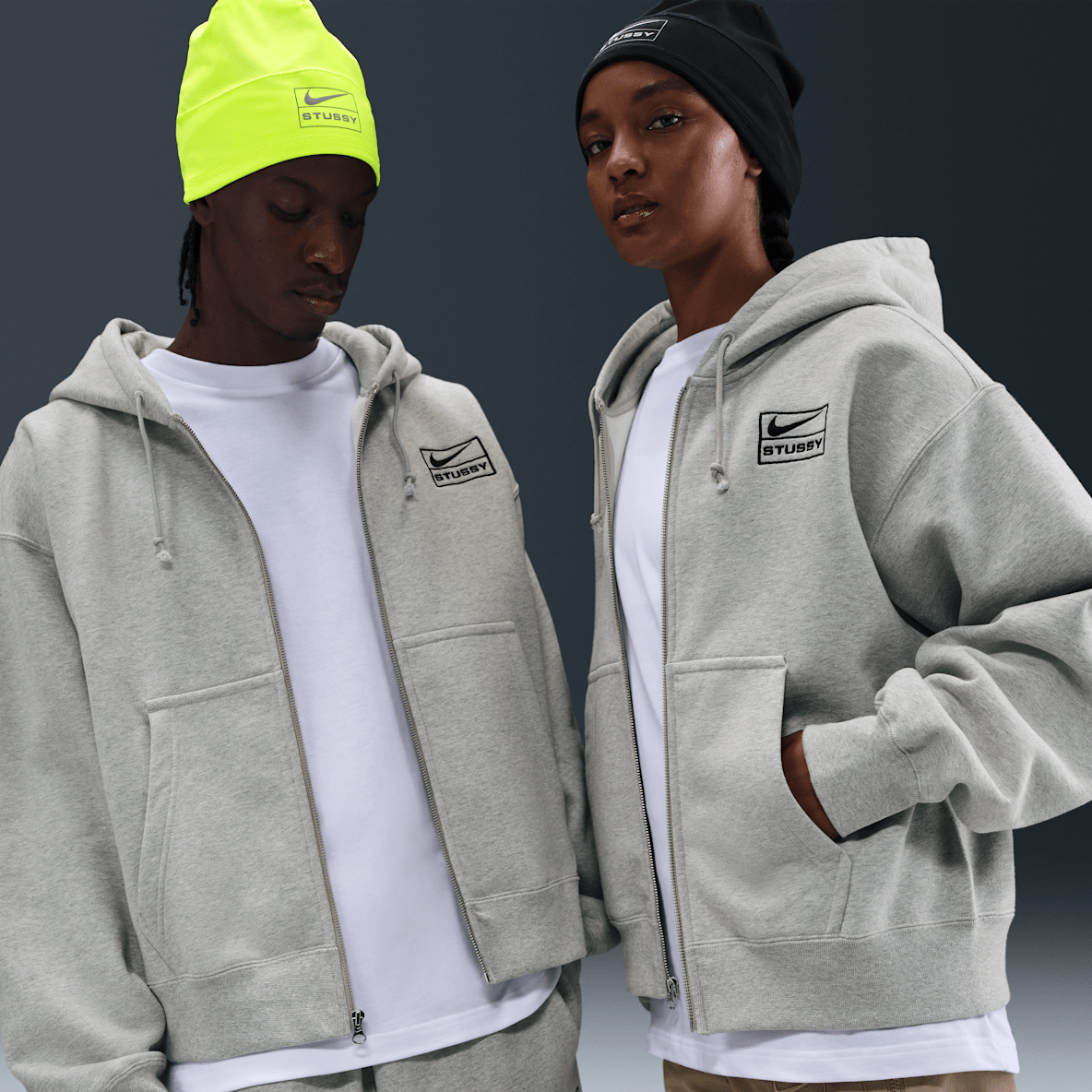 Nike x Stüssy Nike x Stüssy Φλις μπλούζα με κουκούλα και φερμουάρ σε όλο το μήκος
