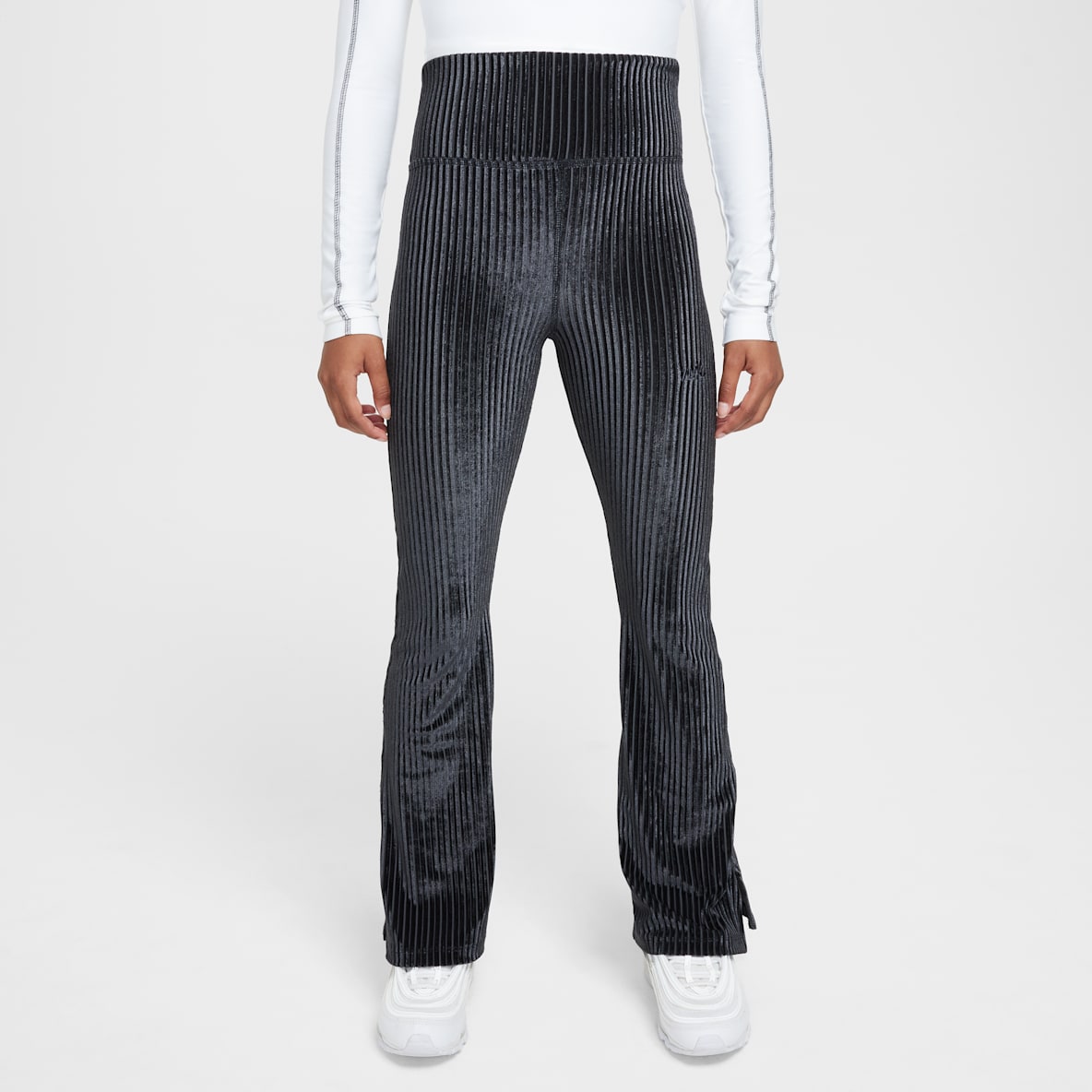Nike Sportswear Nike Sportswear Big Kids' (Girls') High-Waisted Flared Ribbed Leggings
