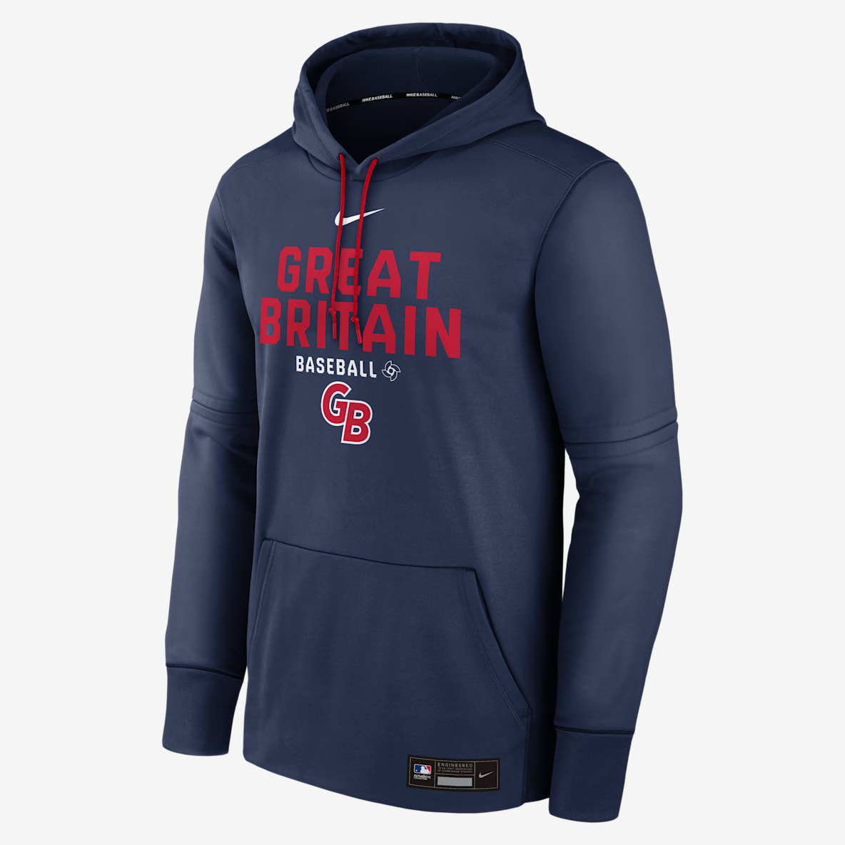 Great Britain National Baseball Team 2026 World Baseball Classic Authentic Collection Men's Nike Therma Pullover Hoodie