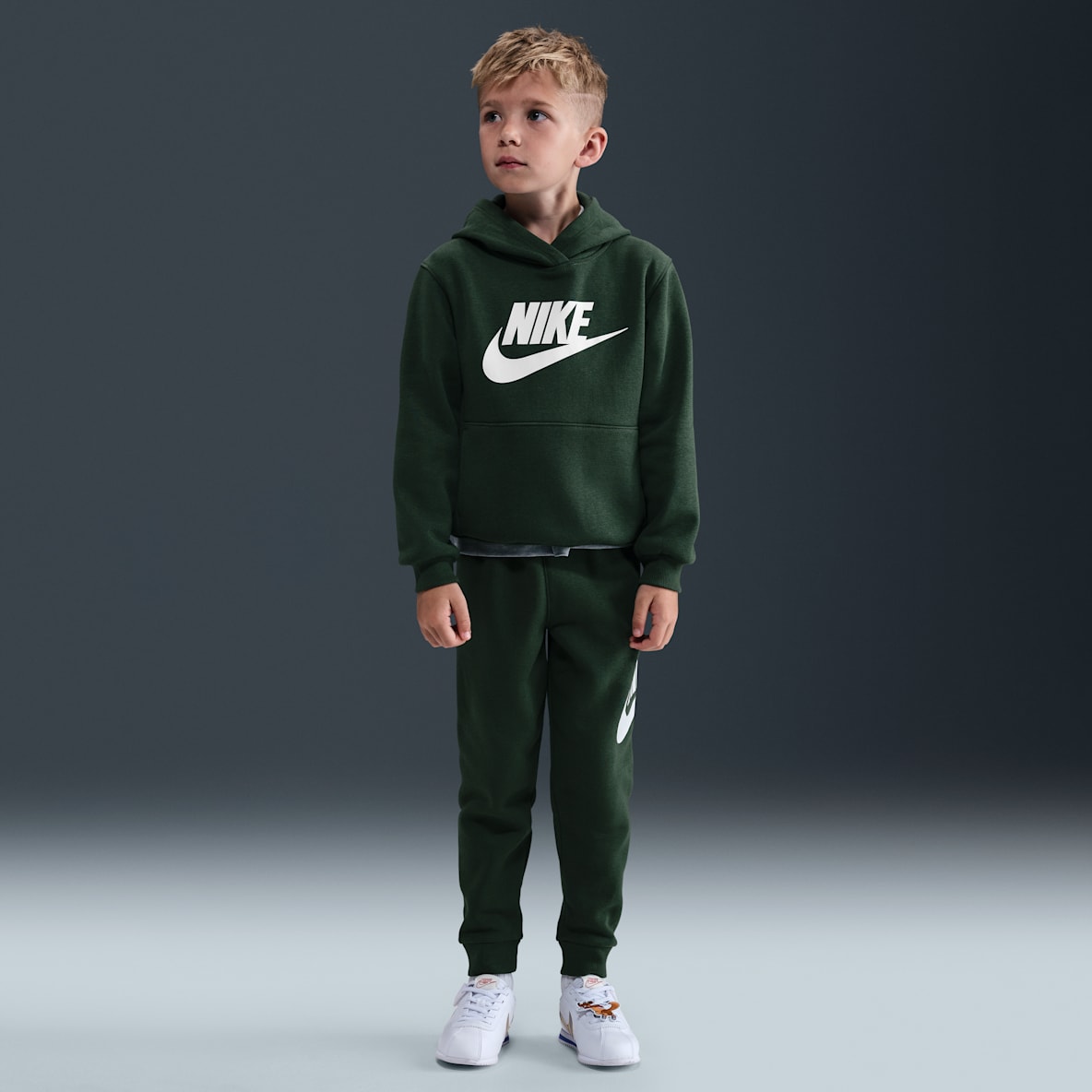 Nike Sportswear Club Fleece Conjunto de sudadera con gorro para niños talla chica