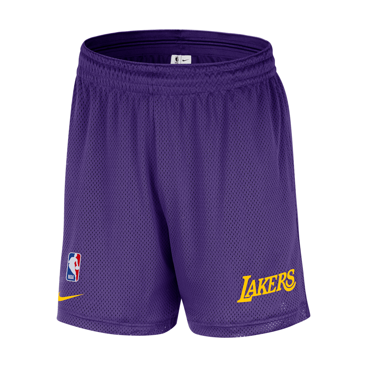 Los Angeles Lakers Shorts Nike de malla de la NBA para hombre