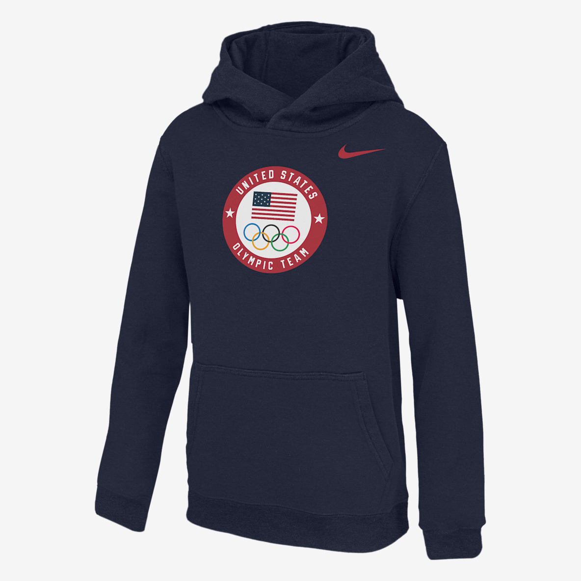 Nike "Team USA" Sudadera con gorro Club Fleece para niños talla grande