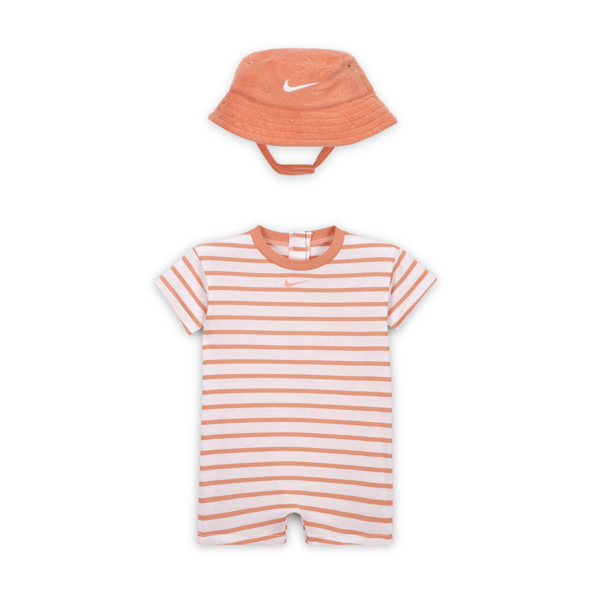 Nike Nike Baby Short Sleeve Romper with Bucket Hat