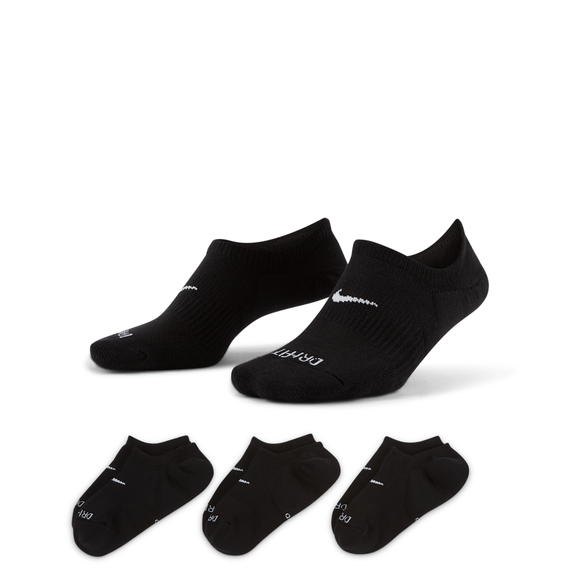 Nike Everyday Plus Cushioned Nike Everyday Plus Cushioned ถุงเท้าเทรนนิ่งผู้หญิงแบบซ่อน (3 คู่)