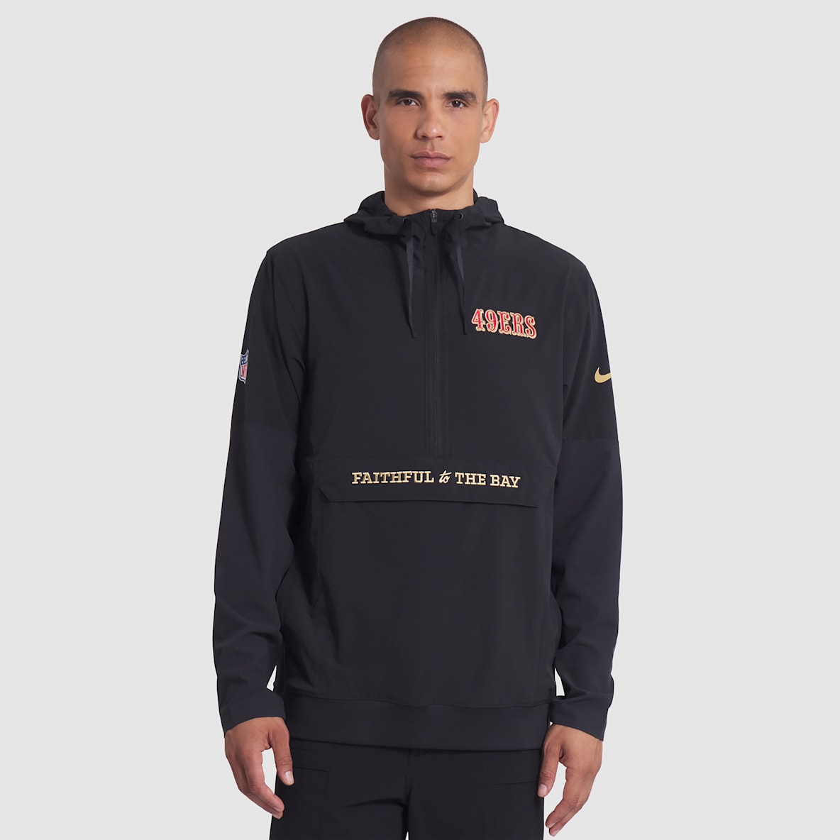 San Francisco 49ers Rivalries Collection Sideline Anorak San Francisco 49ers Rivalries Collection Sideline Anorak Men's Nike NFL 1/2-Zip Hooded Jacket