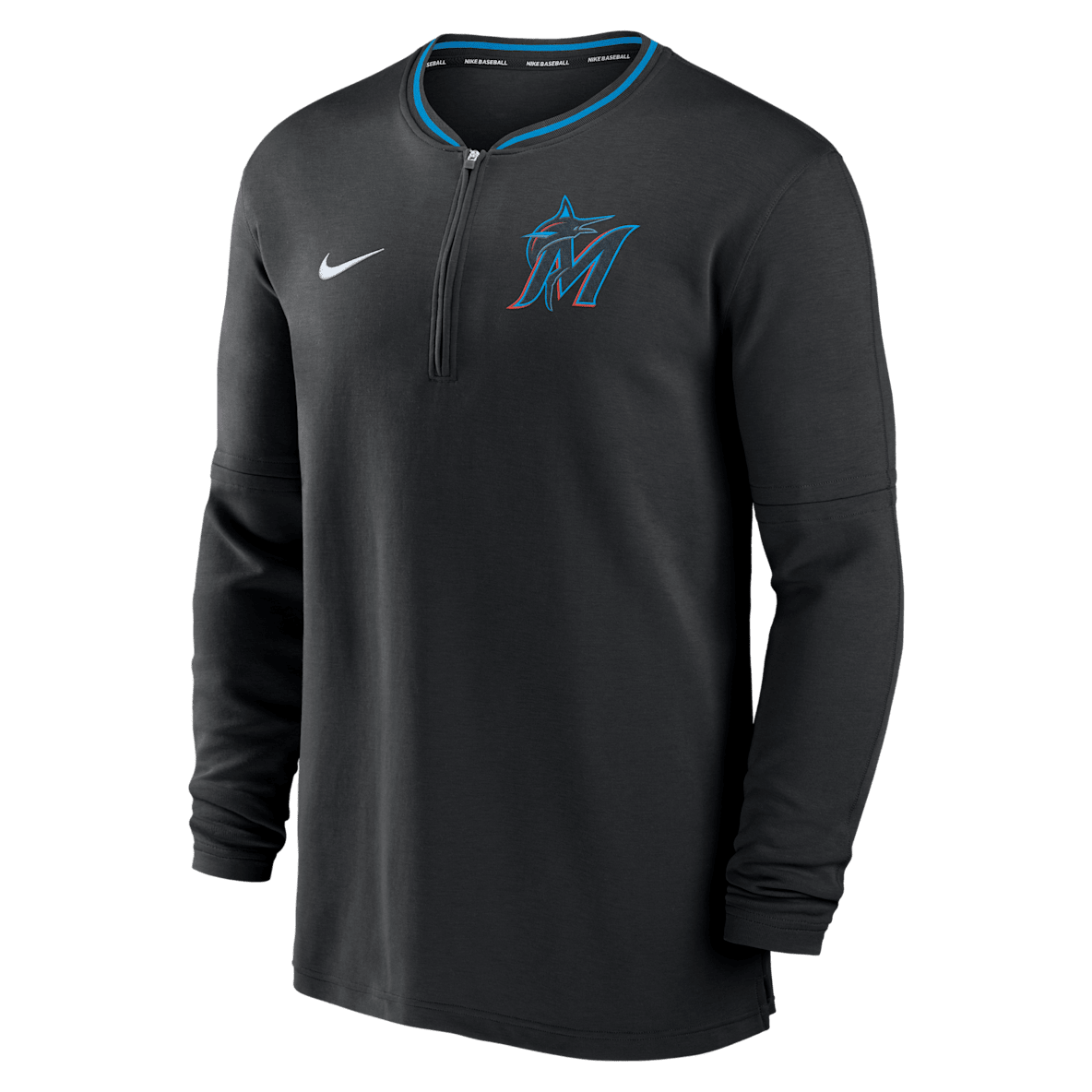 Miami Marlins Authentic Collection Miami Marlins Authentic Collection Men's Nike Dri-FIT MLB 1/2-Zip Long-Sleeve Top