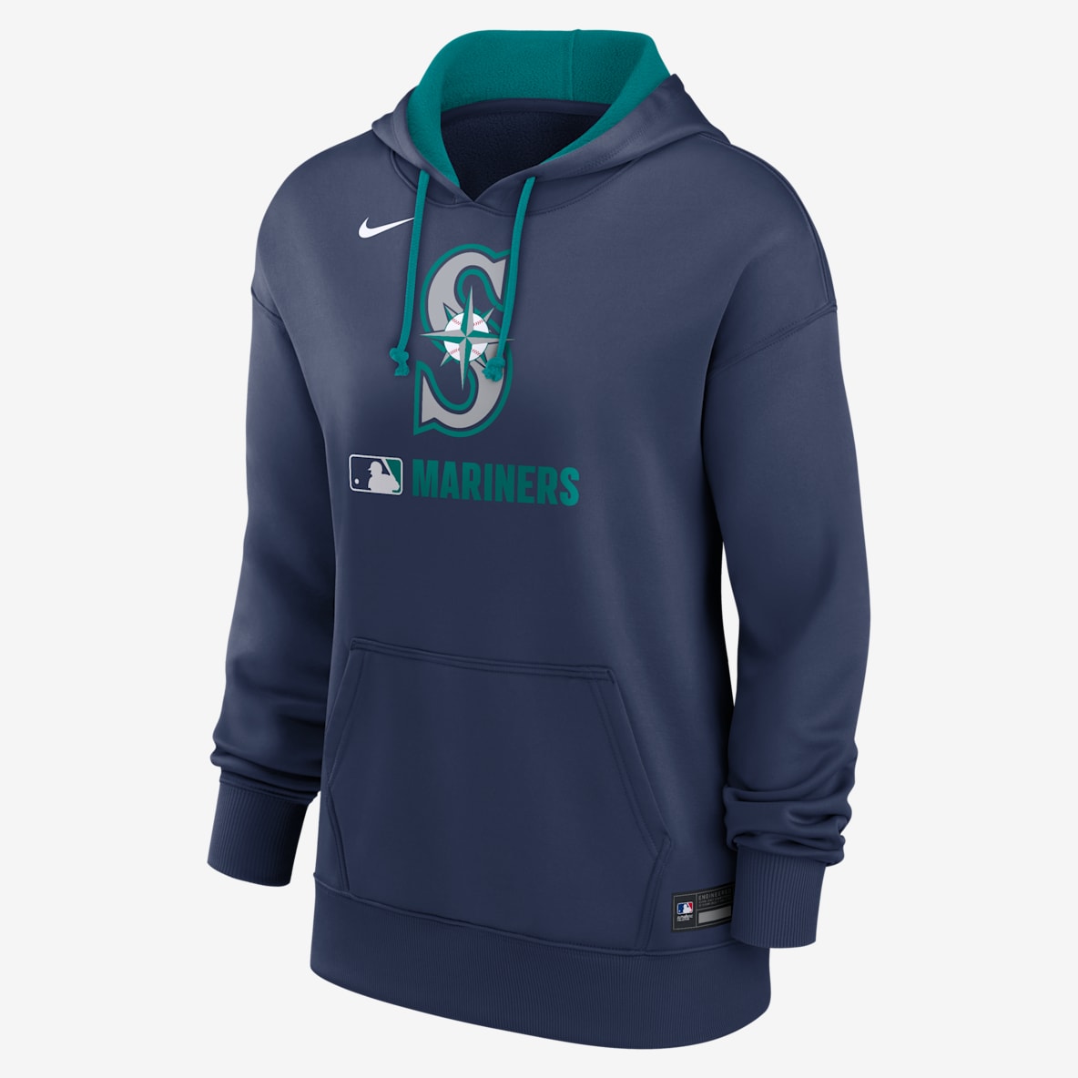 Seattle Mariners Authentic Collection Seattle Mariners Authentic Collection Women's Nike Therma MLB Pullover Hoodie