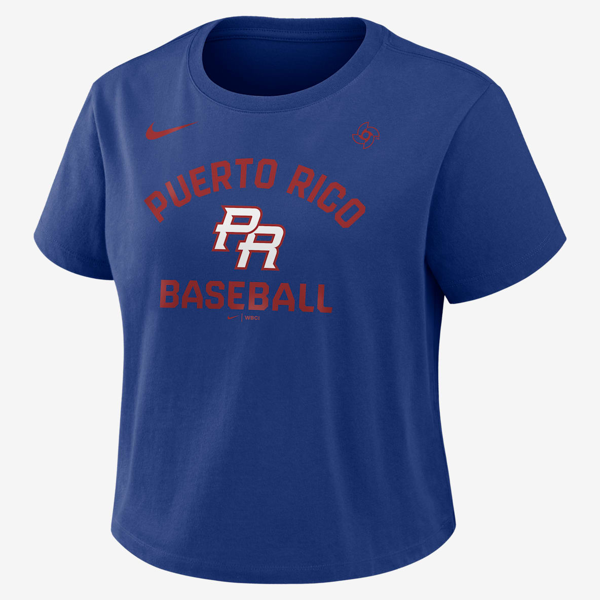 Puerto Rico National Baseball Team 2026 World Baseball Classic Mod Women's Nike Cropped T-Shirt