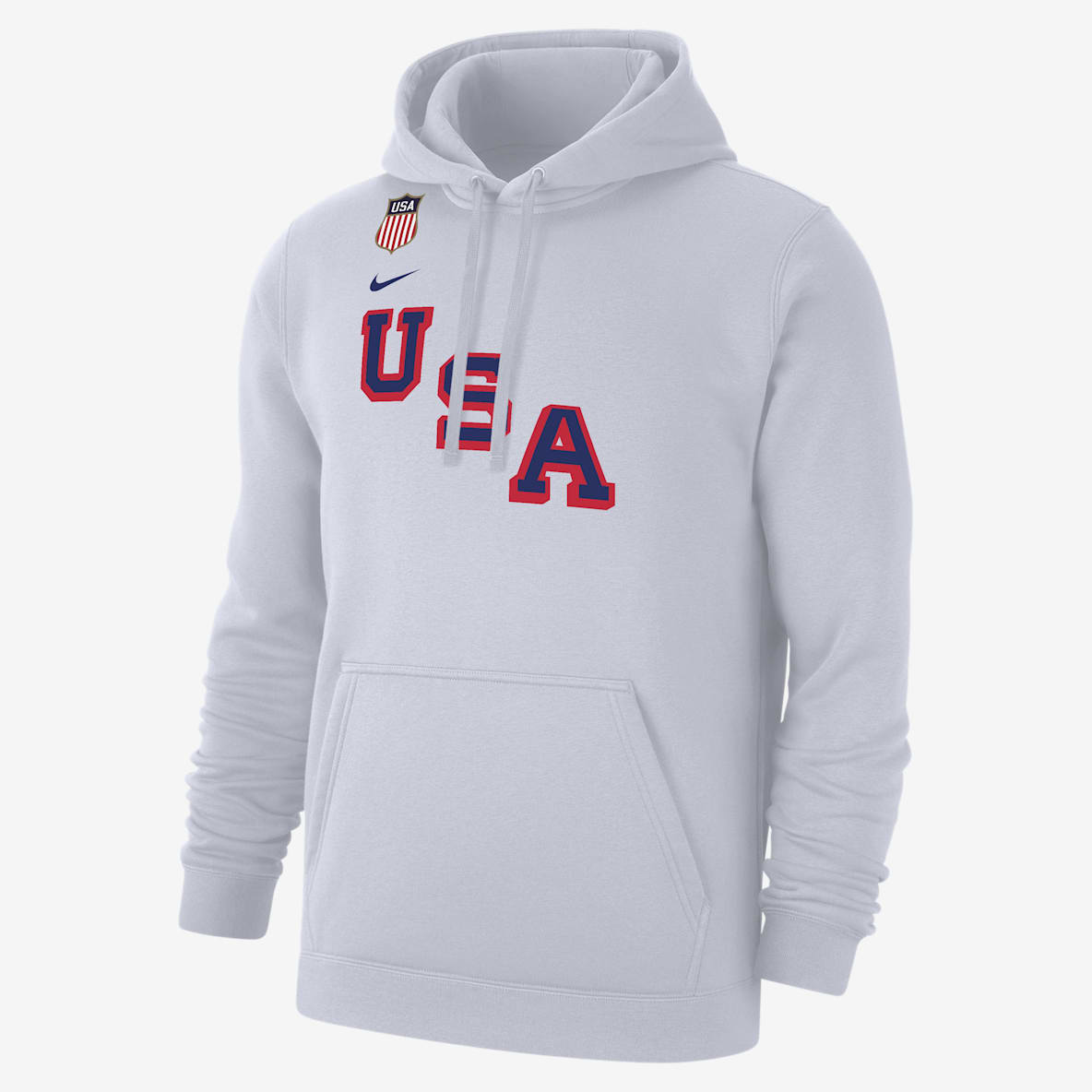Quinn Hughes "Team USA" Nike Club Fleece Sudadera con gorro sin cierre de hockey para hombre