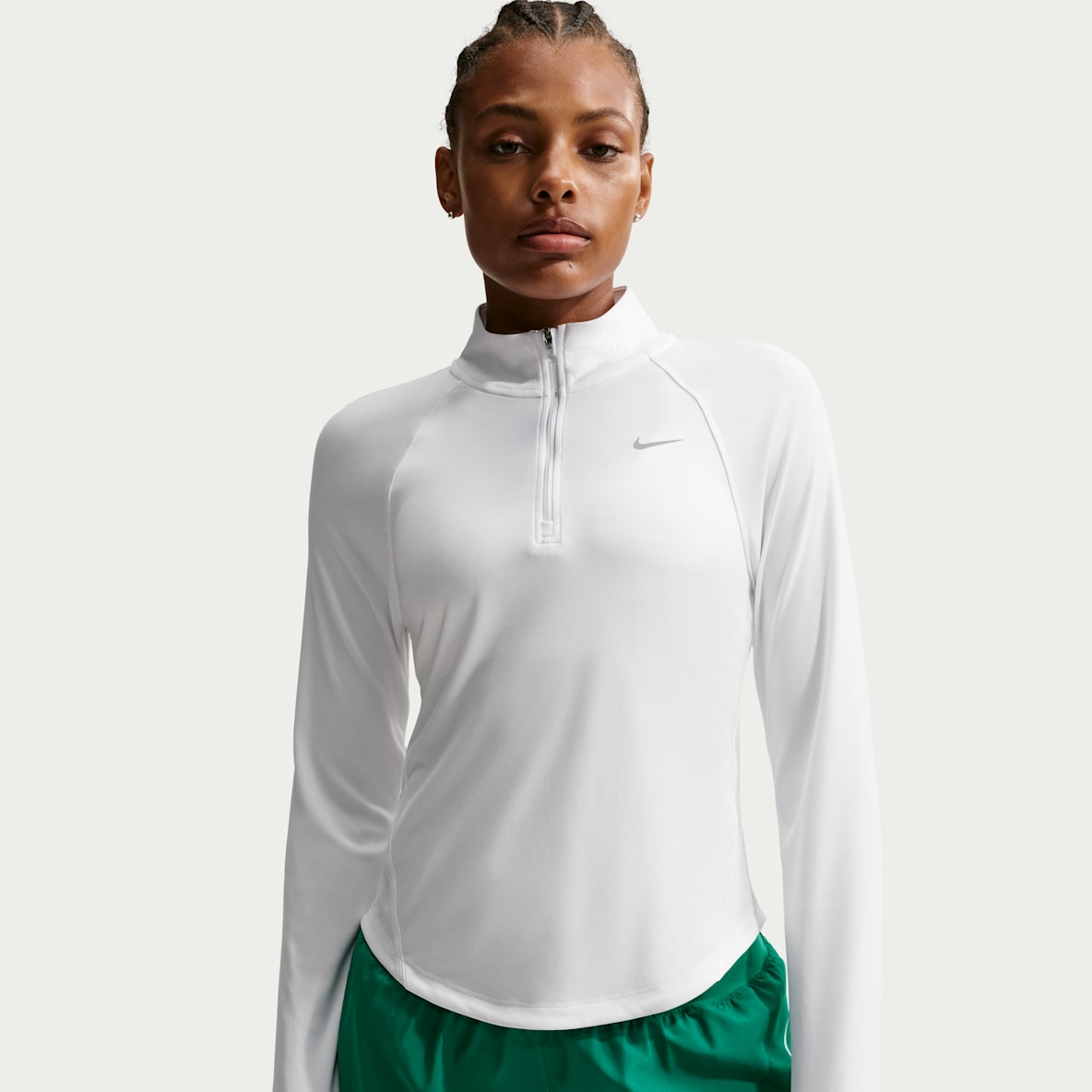 Nike Tempo Swoosh Run Dri-FIT løpeoverdel med kvart glidelås til dame
