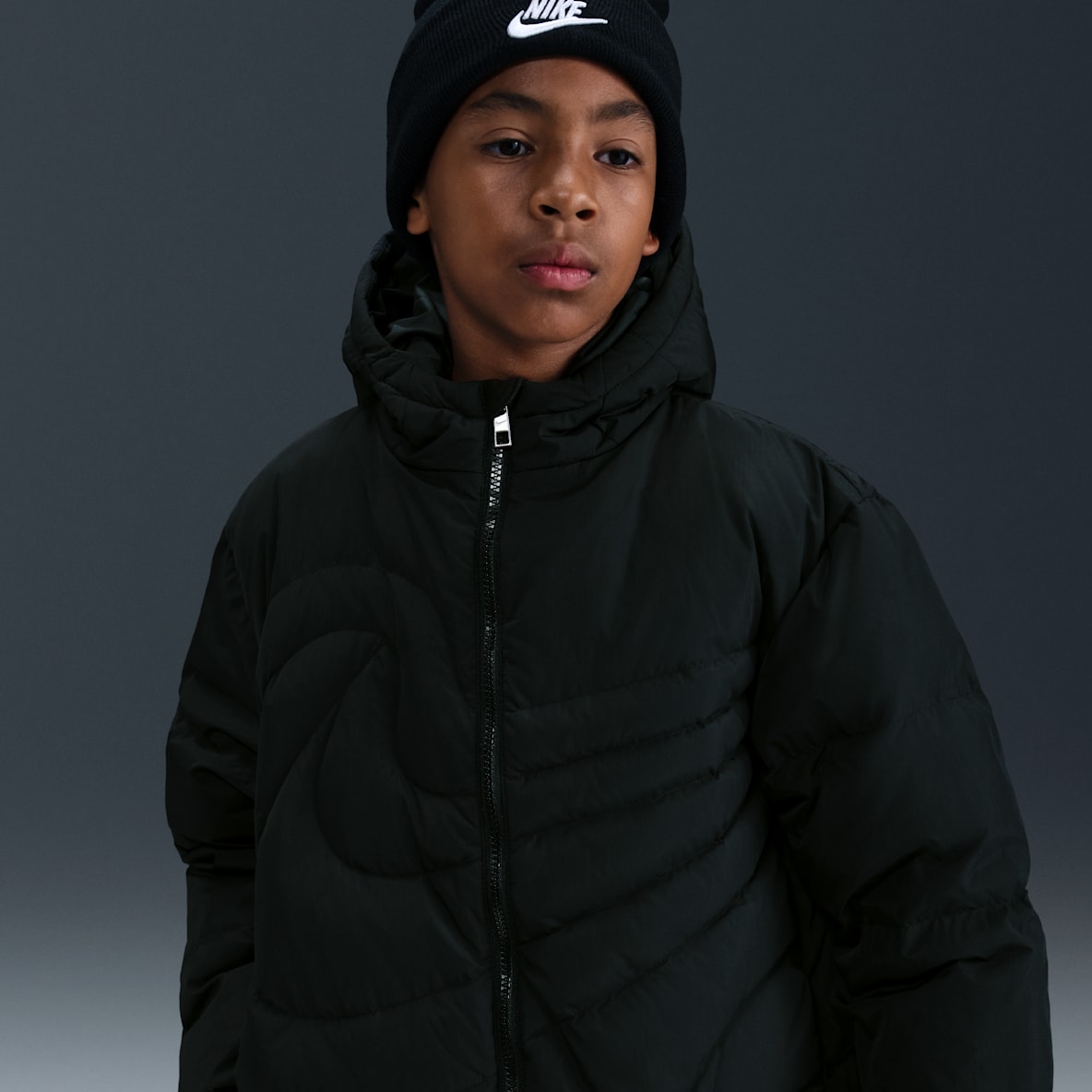 나이키 스포츠웨어 나이키 스포츠웨어 주니어 퀼팅 스우시 필드 재킷