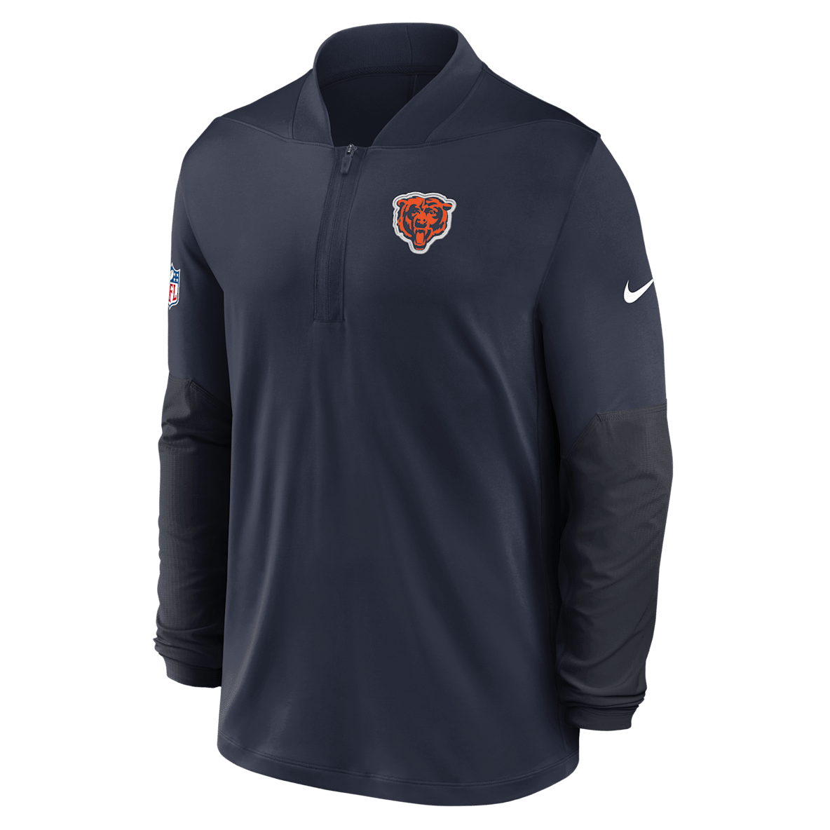 Chicago Bears Feel The Pressure Chicago Bears Feel The Pressure Men's Nike Dri-FIT NFL 1/2-Zip Top