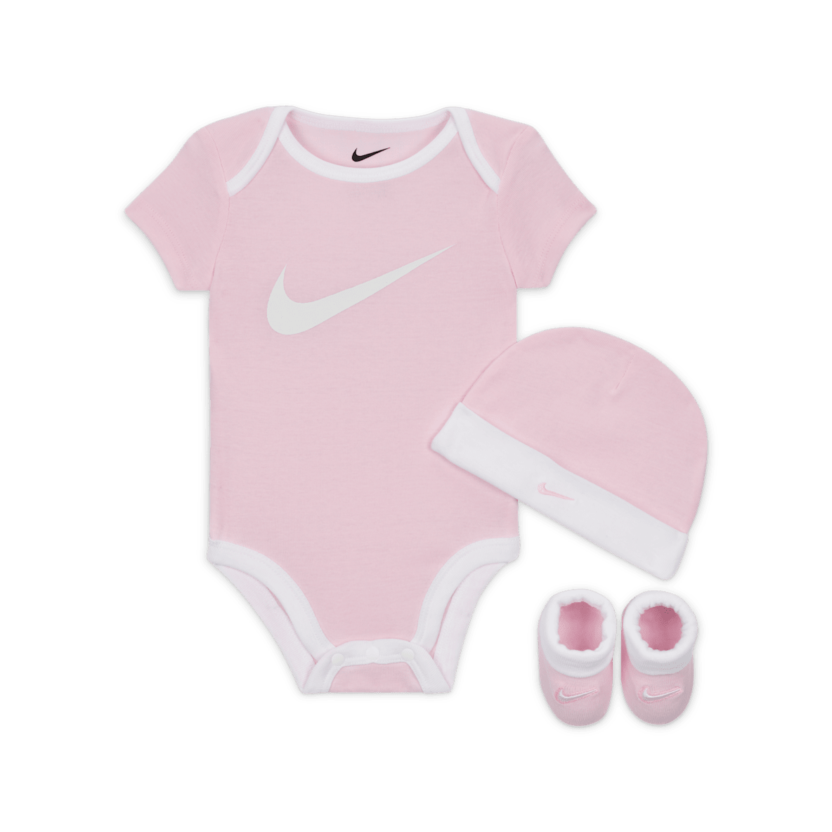 Nike Nike Baby (0-6M) Bodysuit, Hat and Booties Box Set