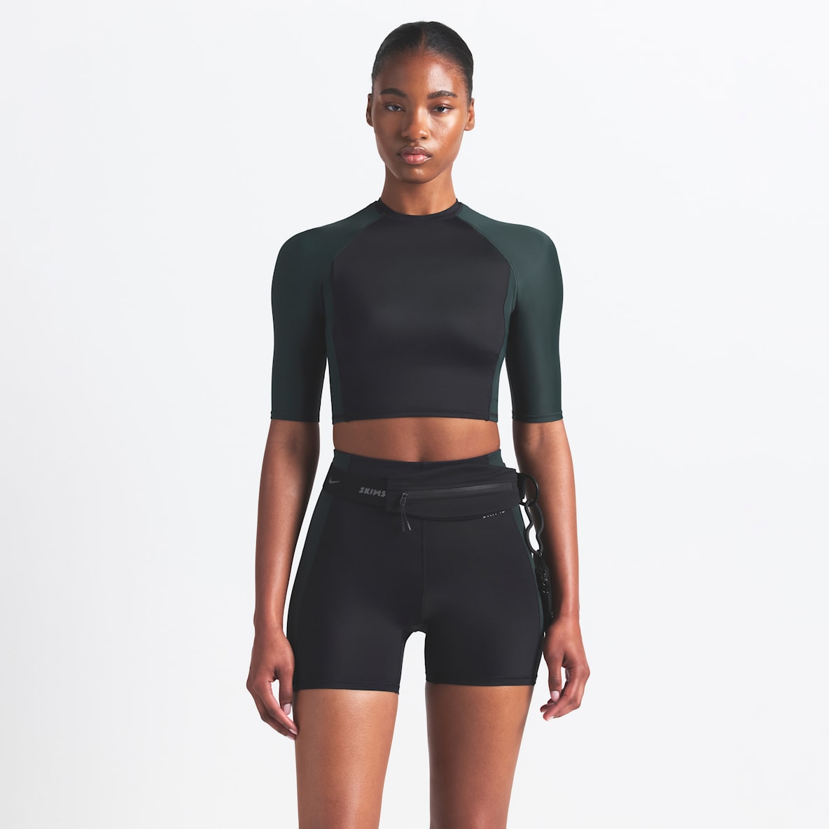 NikeSKIMS Shine NikeSKIMS Shine Women's Padded 1/2-Sleeve Crop Top