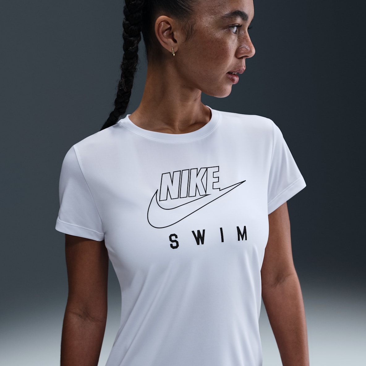 Nike Swim Swoosh Hydroguard Nike Swim Swoosh Hydroguard Women's Short-Sleeve Top