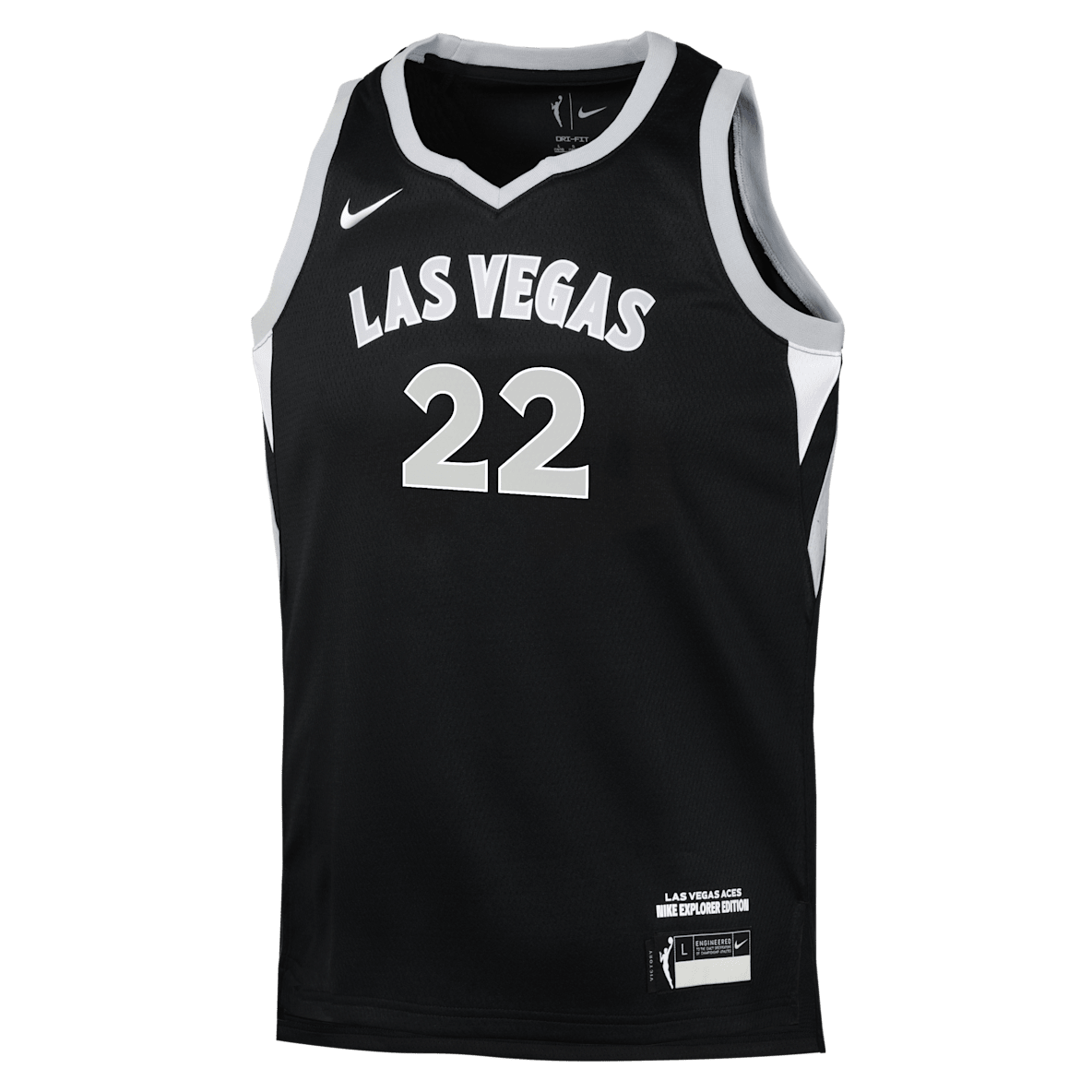A'ja Wilson Las Vegas Aces 2024 Explorer Edition A'ja Wilson Las Vegas Aces 2024 Explorer Edition Big Kids' (Boys') Nike Dri-FIT WNBA Swingman Jersey