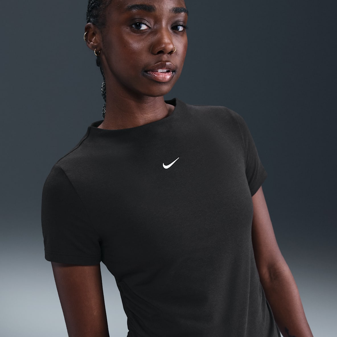 Nike Sportswear Chill Knit Nike Sportswear Chill Knit Women's Tight Short-Sleeve Mock-Neck Top