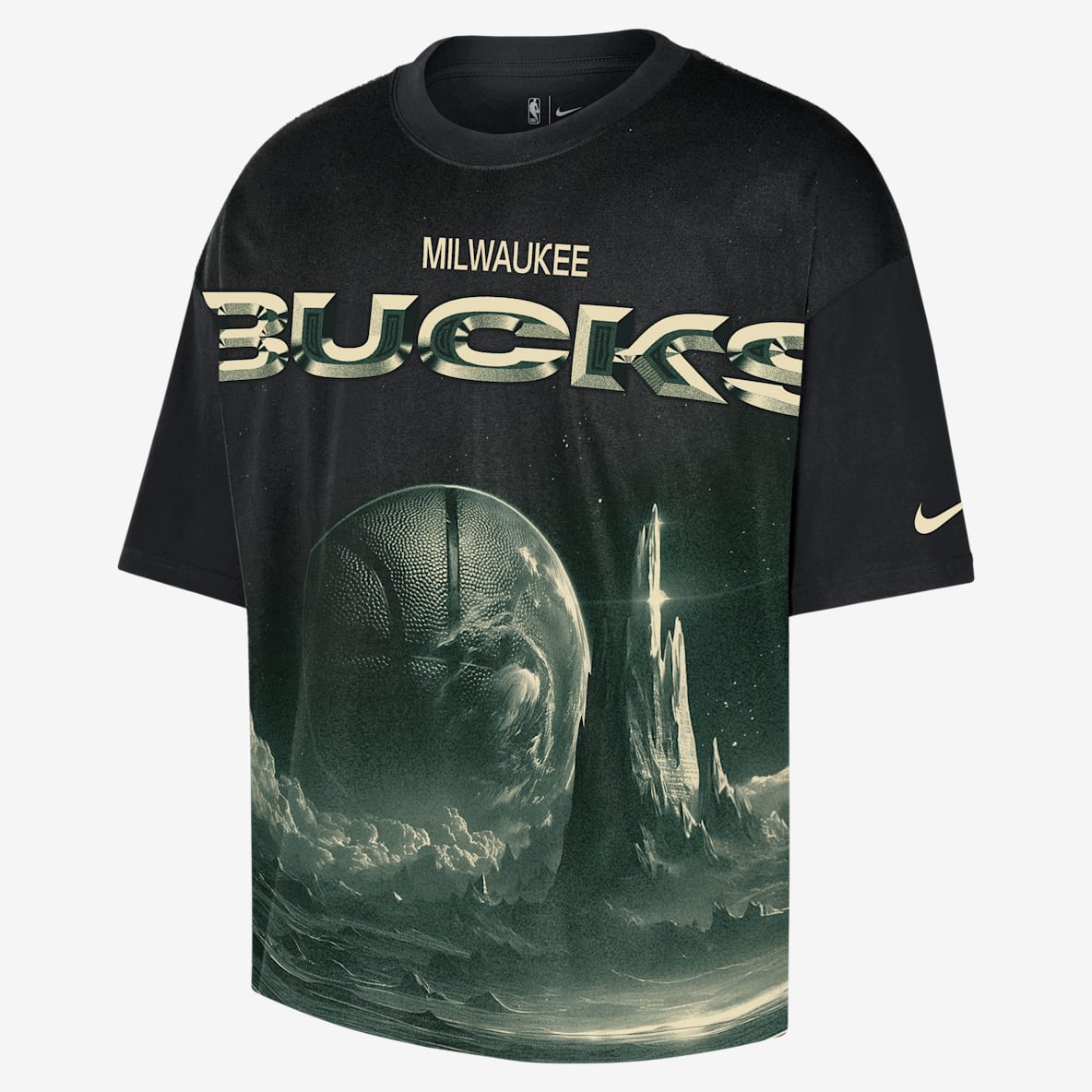 Milwaukee Bucks Courtside Milwaukee Bucks Courtside Men's Nike NBA Boxy T-Shirt