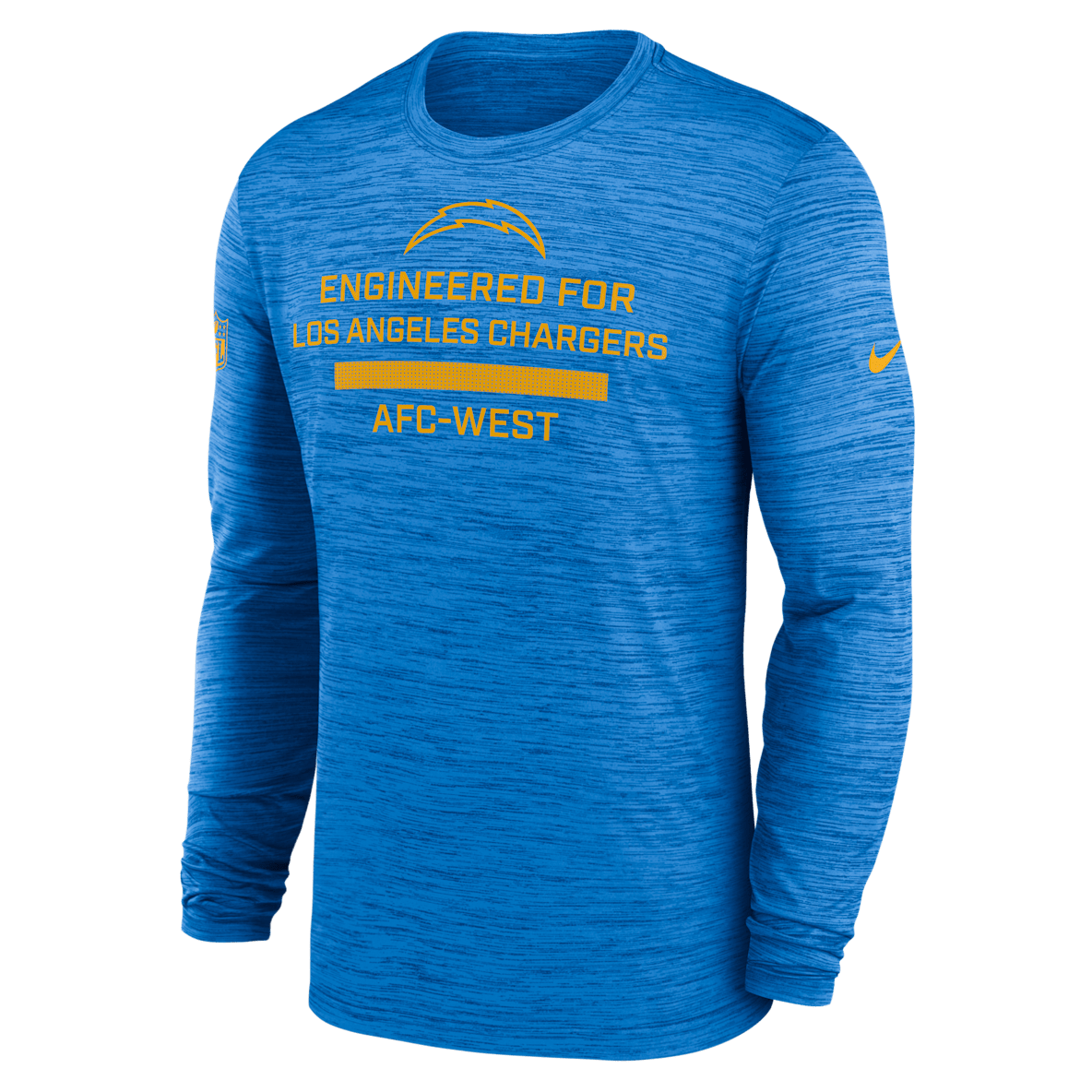 Los Angeles Chargers Sideline Team Issue Velocity Men's Nike Dri-FIT NFL Long-Sleeve T-Shirt