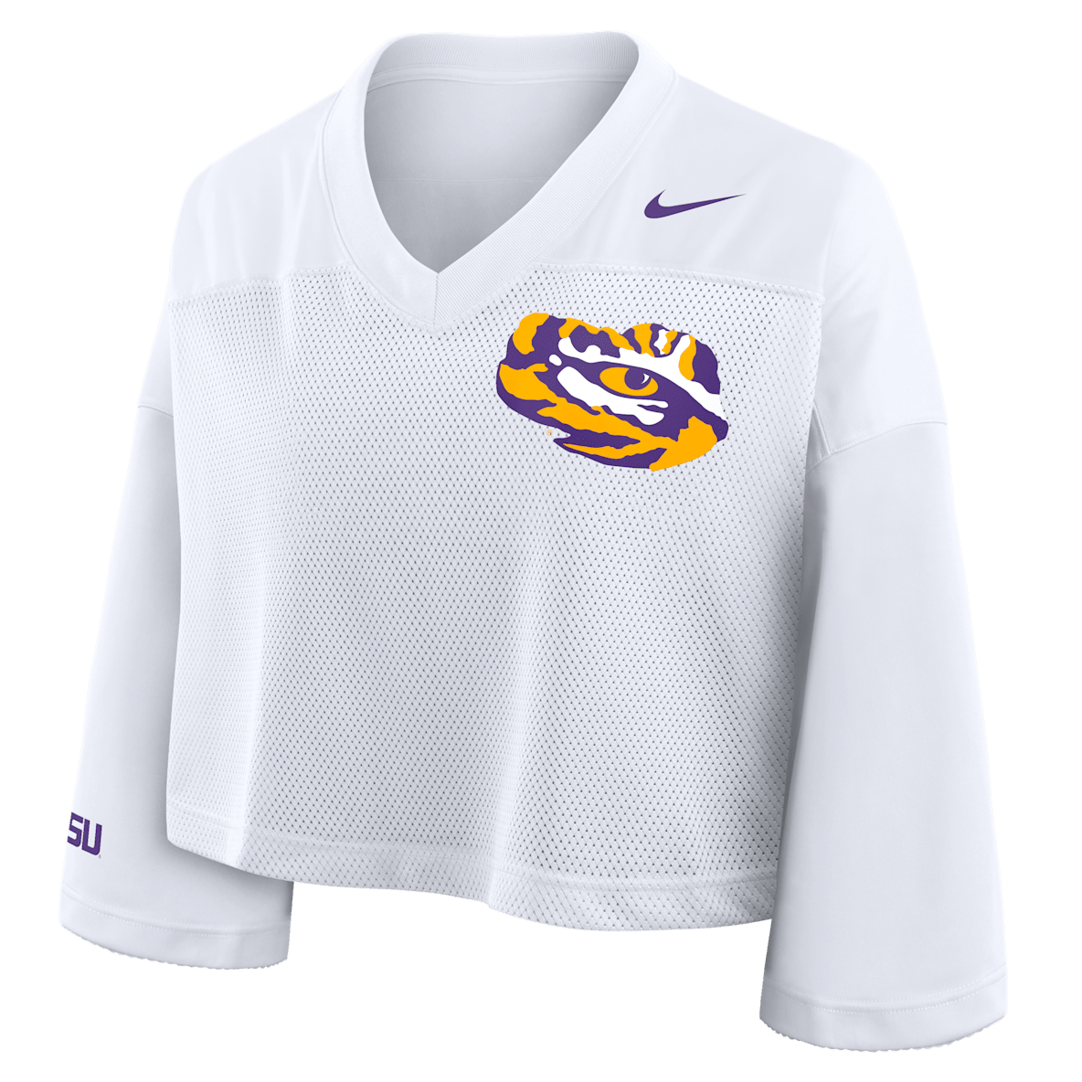 LSU Jersey LSU Jersey Women's Nike Dri-FIT College Cropped Top