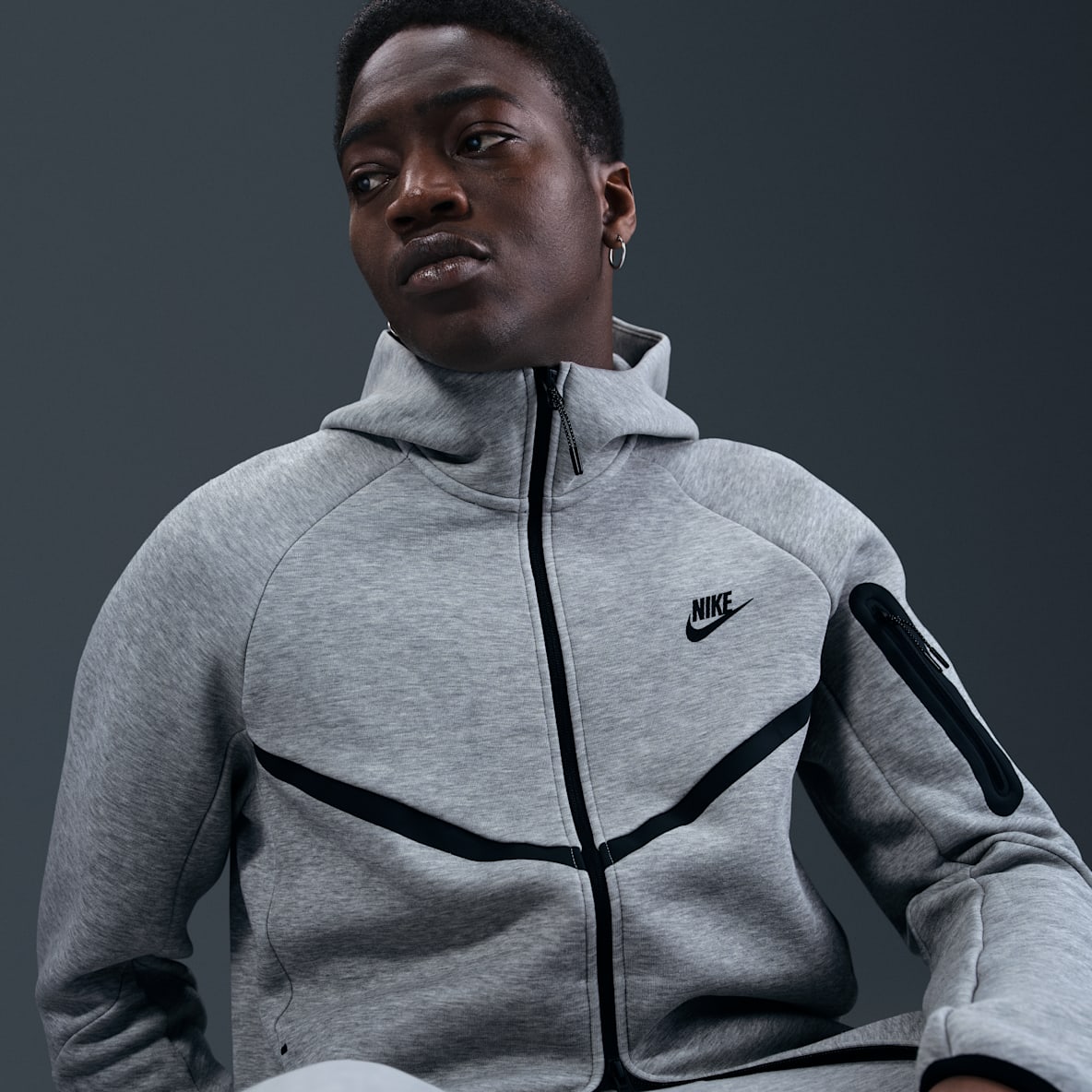 Nike Tech Windrunner-Jacke aus Fleece mit durchgehendem Reißverschluss (Herren)