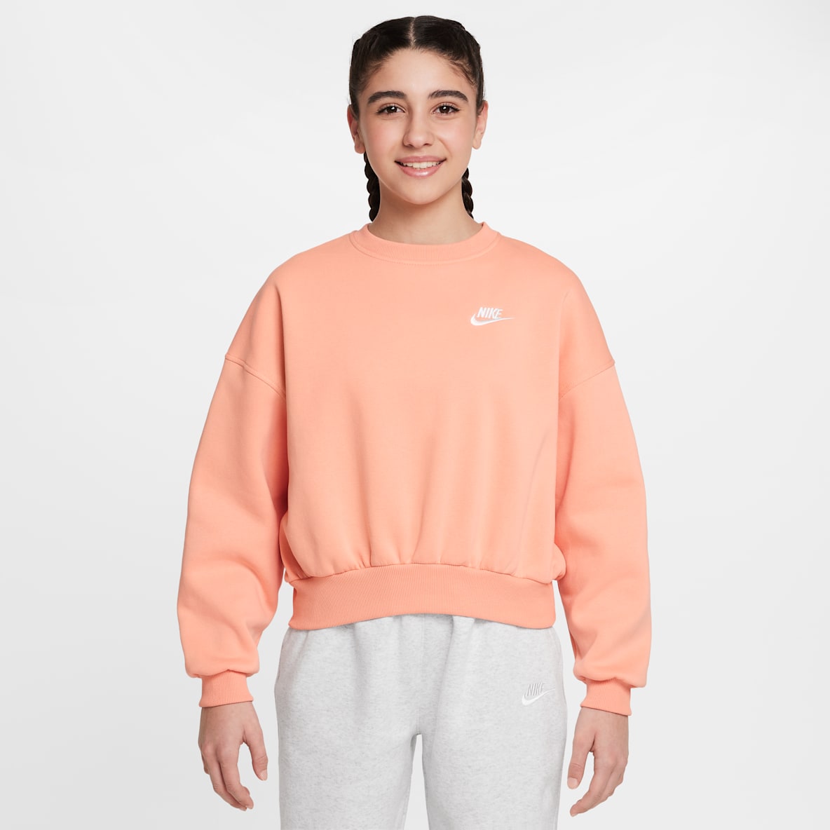 Nike Sportswear Club Fleece Nike Sportswear Club Fleece Sweat ample à col ras-du-cou pour fille