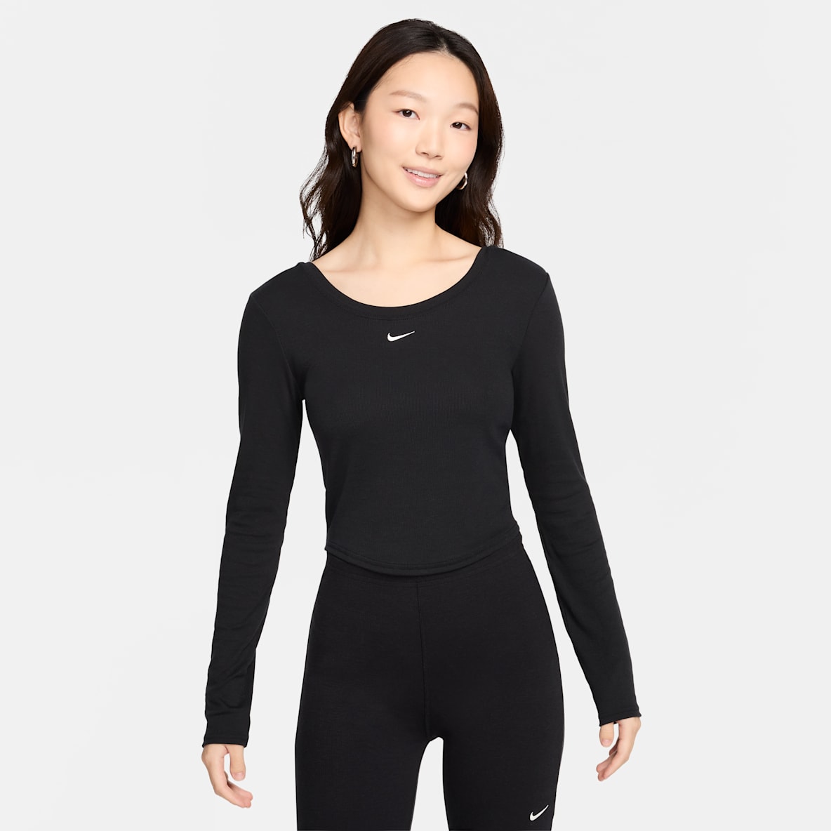 Nike Sportswear Chill Knit Nike Sportswear Chill Knit Women's Tight Scoop-Back Long-Sleeve Mini-Rib Top
