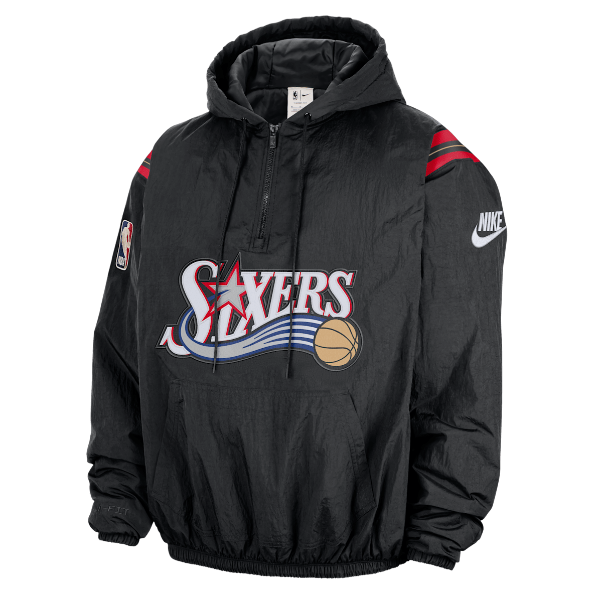 Philadelphia 76ers Hardwood Clasics Men's Nike Therma-FIT NBA 1/2-Zip Hoodie