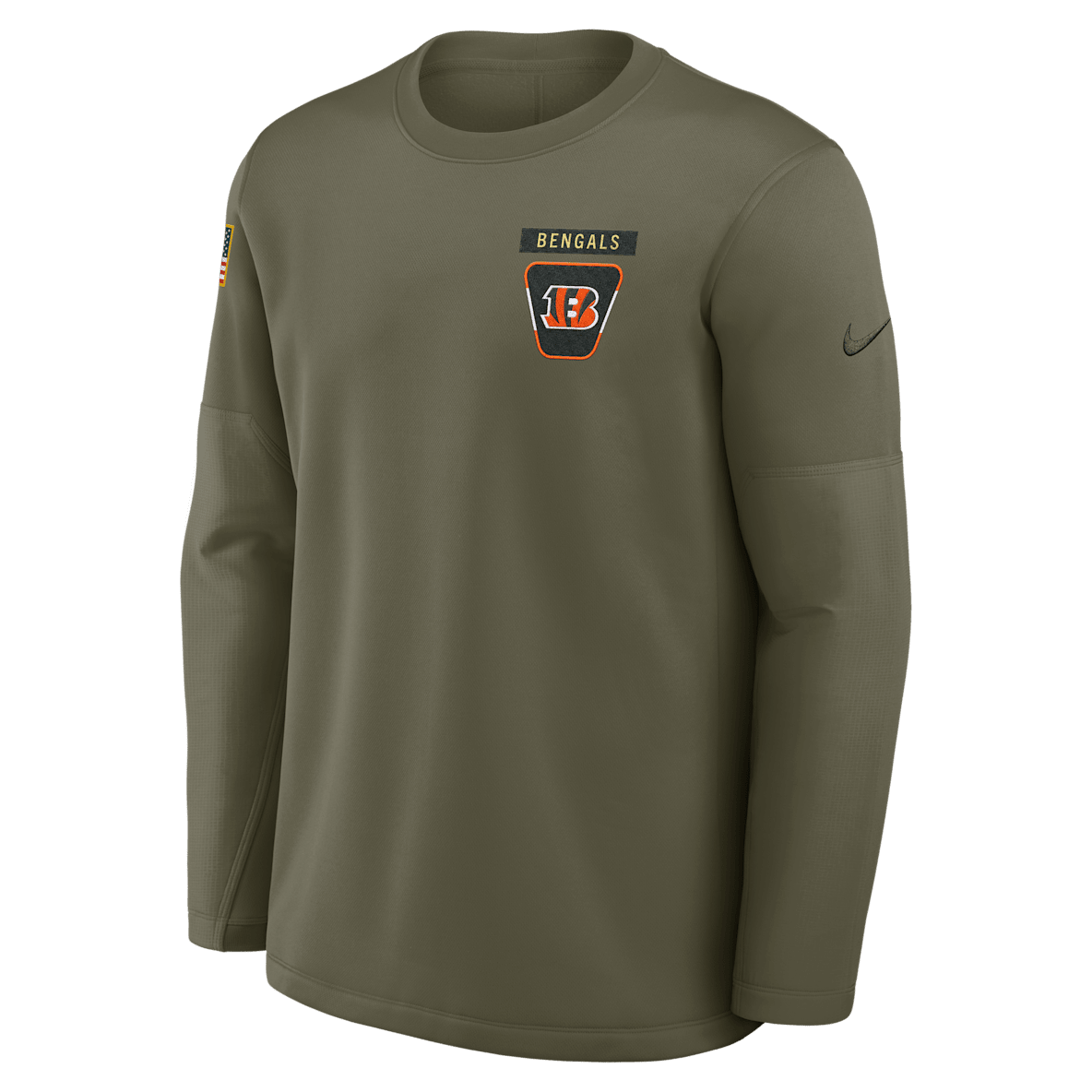 Cincinnati Bengals Salute to Service Sideline Triumphant Win Coach Cincinnati Bengals Salute to Service Sideline Triumphant Win Coach Men's Nike NFL Pullover Crew