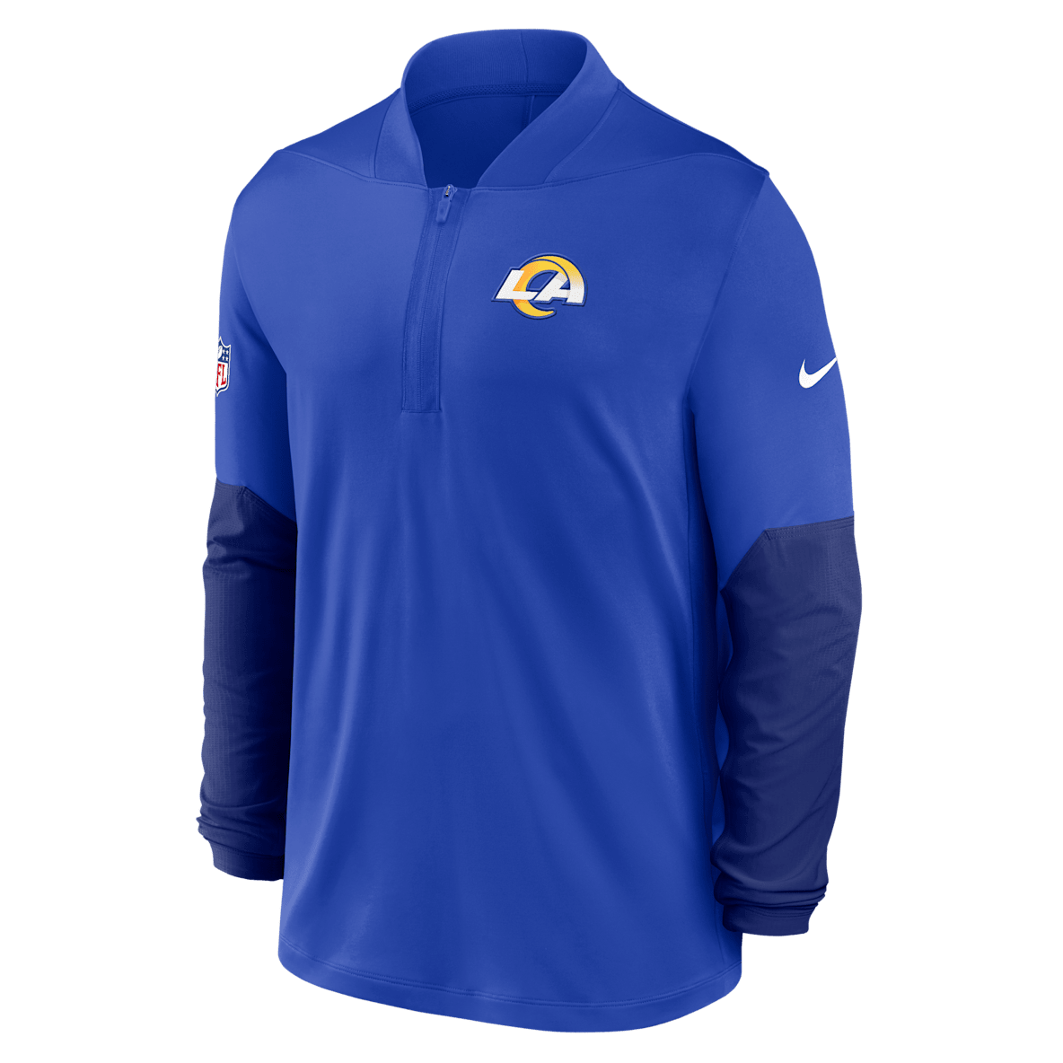 Los Angeles Rams Feel The Pressure Los Angeles Rams Feel The Pressure Men's Nike Dri-FIT NFL 1/2-Zip Top