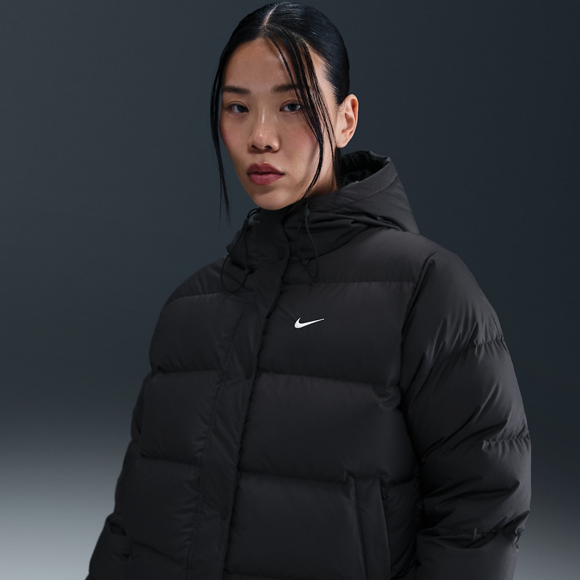나이키 스포츠웨어 메트로 나이키 스포츠웨어 메트로 여성 써마 핏 루즈 핏 후드 패딩 재킷
