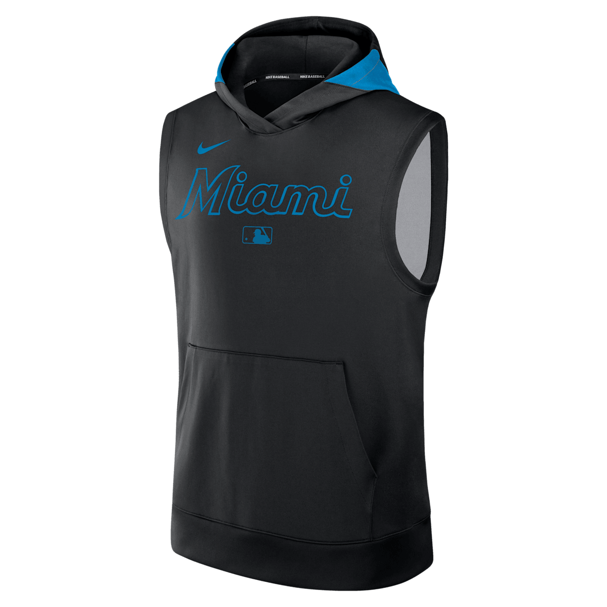 Miami Marlins Authentic Collection Miami Marlins Authentic Collection Men’s Nike Dri-FIT MLB Sleeveless Pullover Hoodie