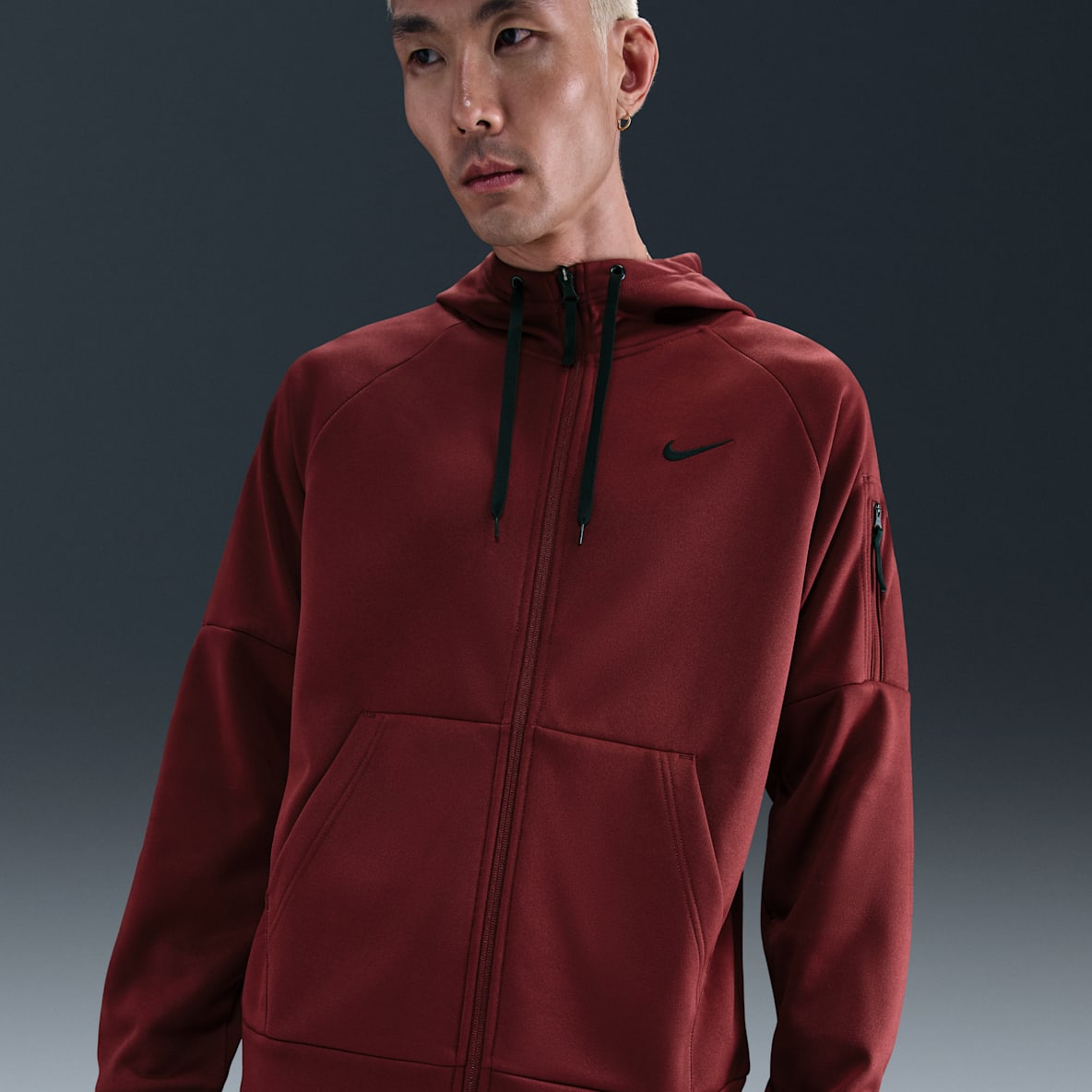 Nike Therma Nike Therma Męska bluza z zamkiem na całej długości do fitnessu Therma-FIT