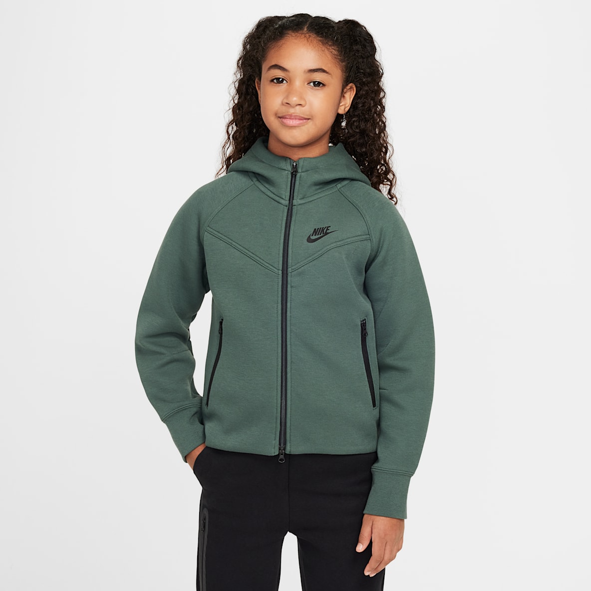 Nike Sportswear Tech Fleece Big Kids' (Girls') Full-Zip Hoodie