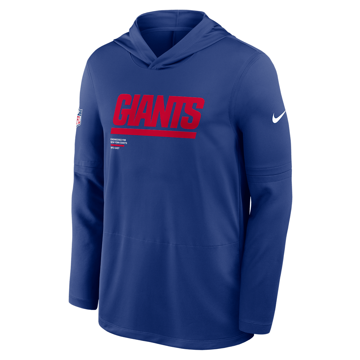 New York Giants Pure Fury Sideline Men's Nike Dri-FIT NFL Long-Sleeve Hooded Top