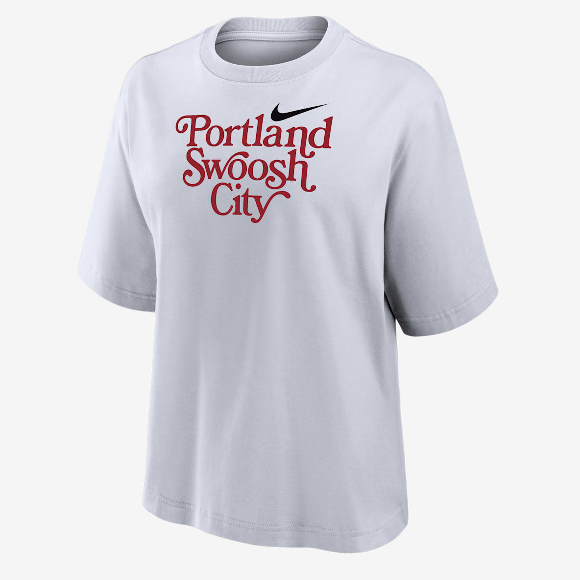 Nike Swoosh Cities Portland Women's Short-Sleeve Boxy T-Shirt