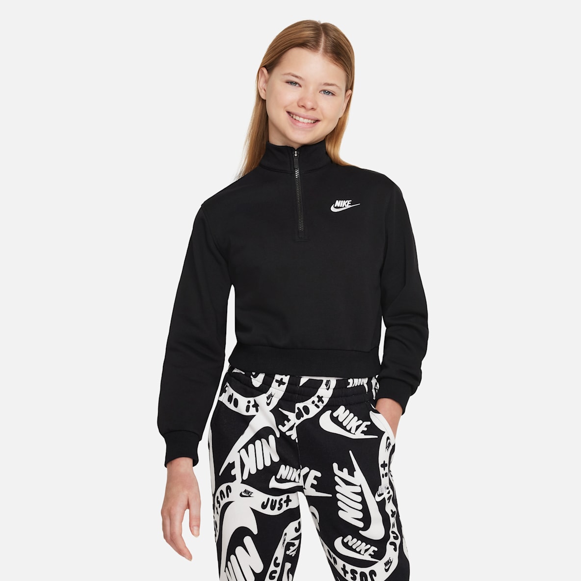 Nike Sportswear Club Fleece Nike Sportswear Club Fleece Sudadera de medio cierre para niña talla grande
