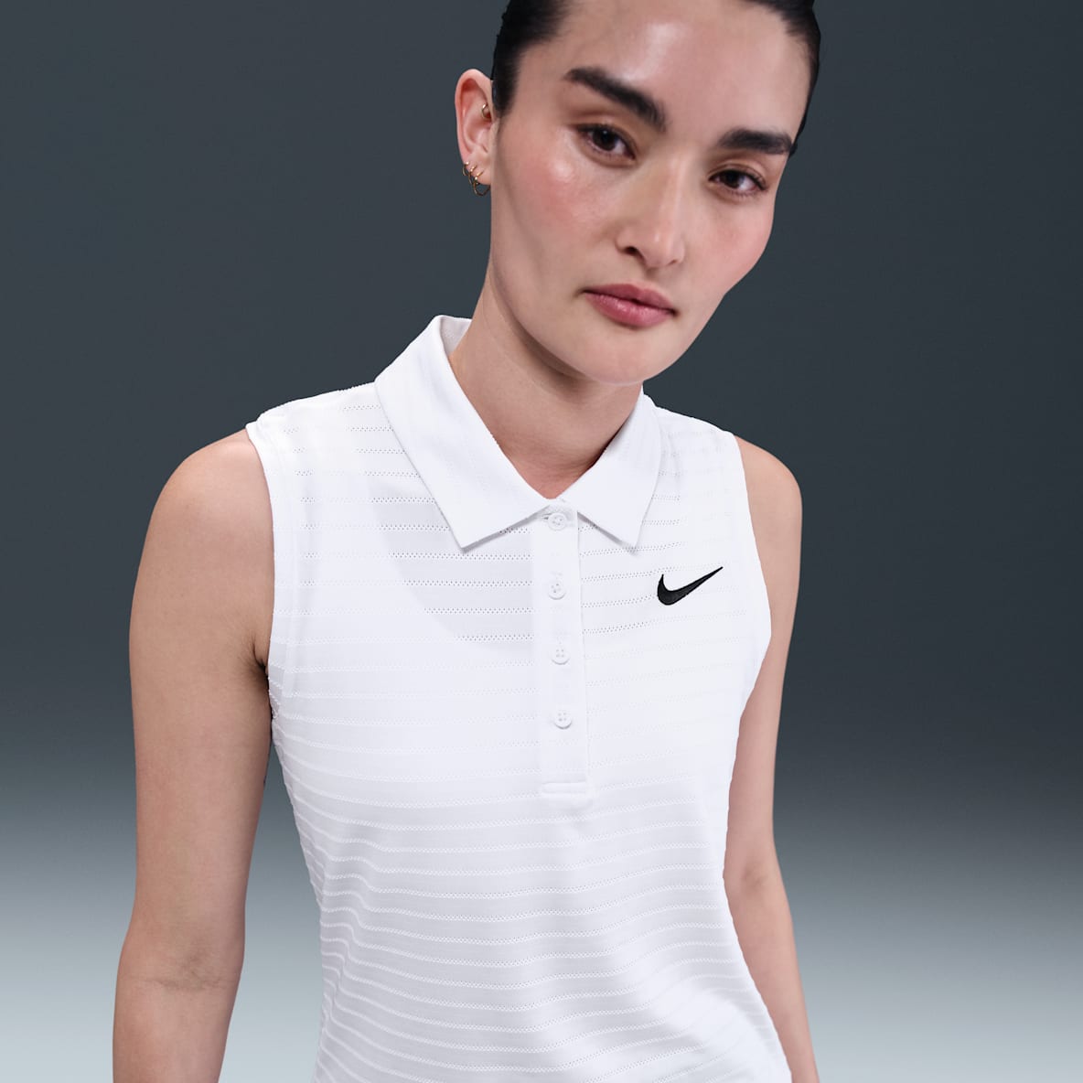 ナイキ ビクトリー ナイキ ビクトリー ウィメンズ Dri-FIT スリーブレス ストライプ ゴルフポロ