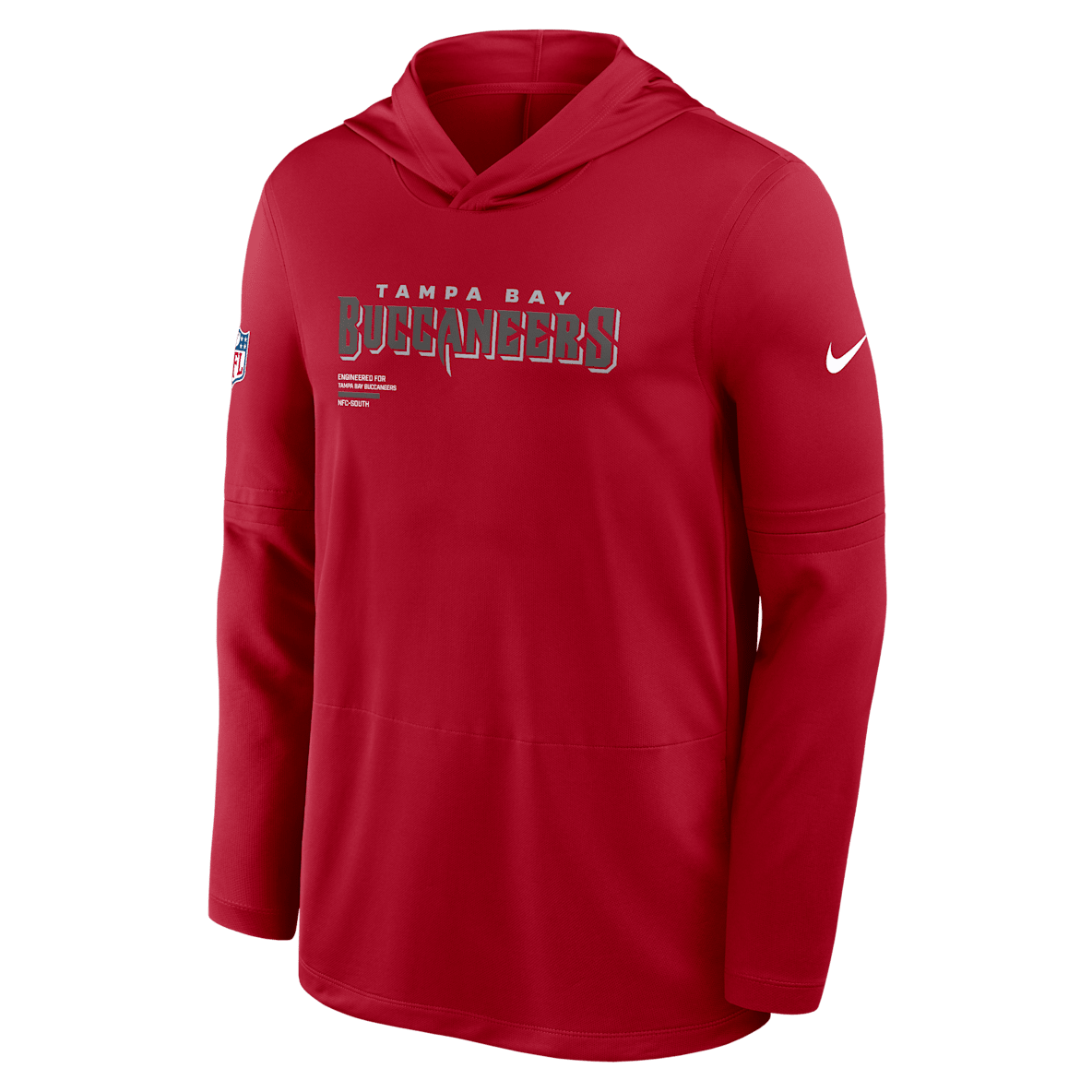 Tampa Bay Buccaneers Pure Fury Sideline Men's Nike Dri-FIT NFL Long-Sleeve Hooded Top