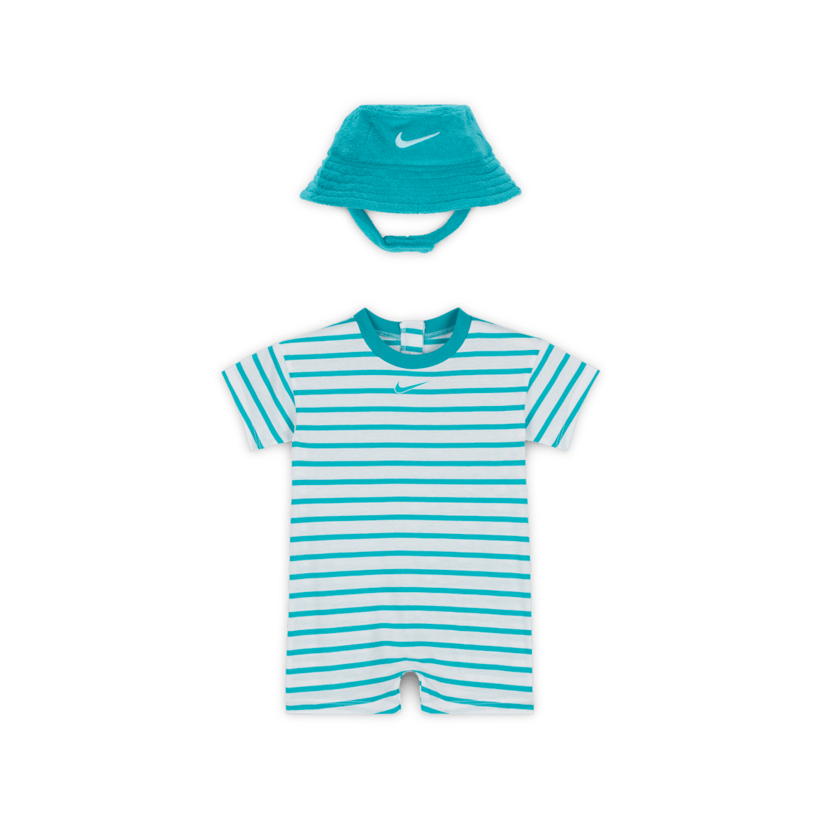 Nike Nike Baby Short Sleeve Romper with Bucket Hat