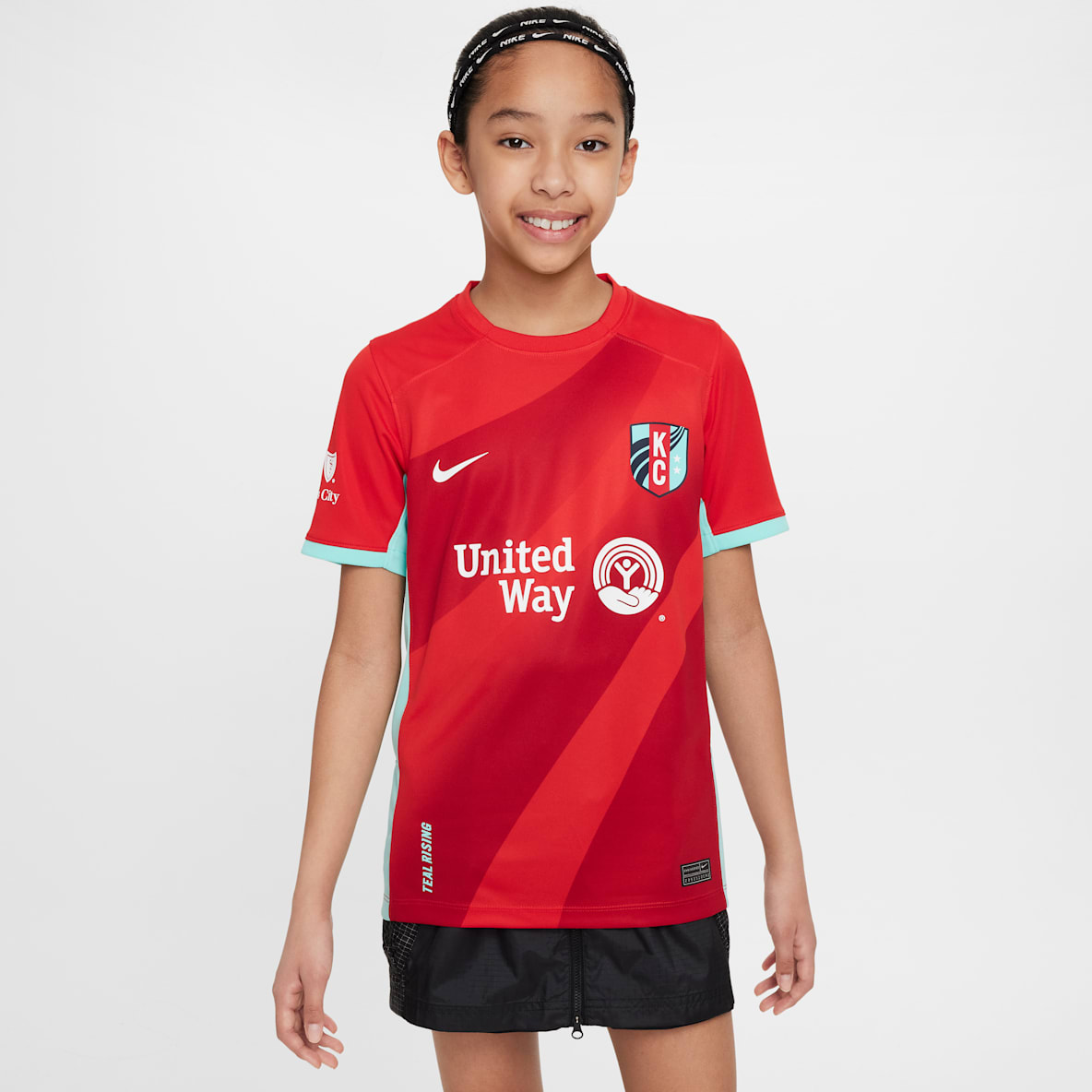 Kansas City Current 2024 Stadium Primary Kansas City Current 2024 Stadium Primary Big Kids' Nike Dri-FIT NWSL Replica Jersey