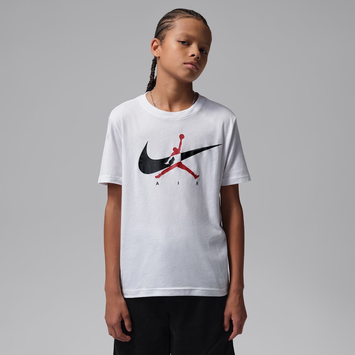 Jordan Big Kids' Jumpman Swoosh Intersection T-Shirt