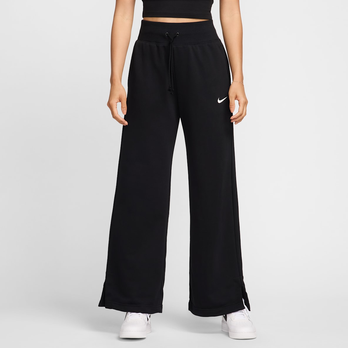 Nike Sportswear Phoenix Fleece Pants de entrenamiento de French Terry de tiro alto y de pierna ancha para mujer