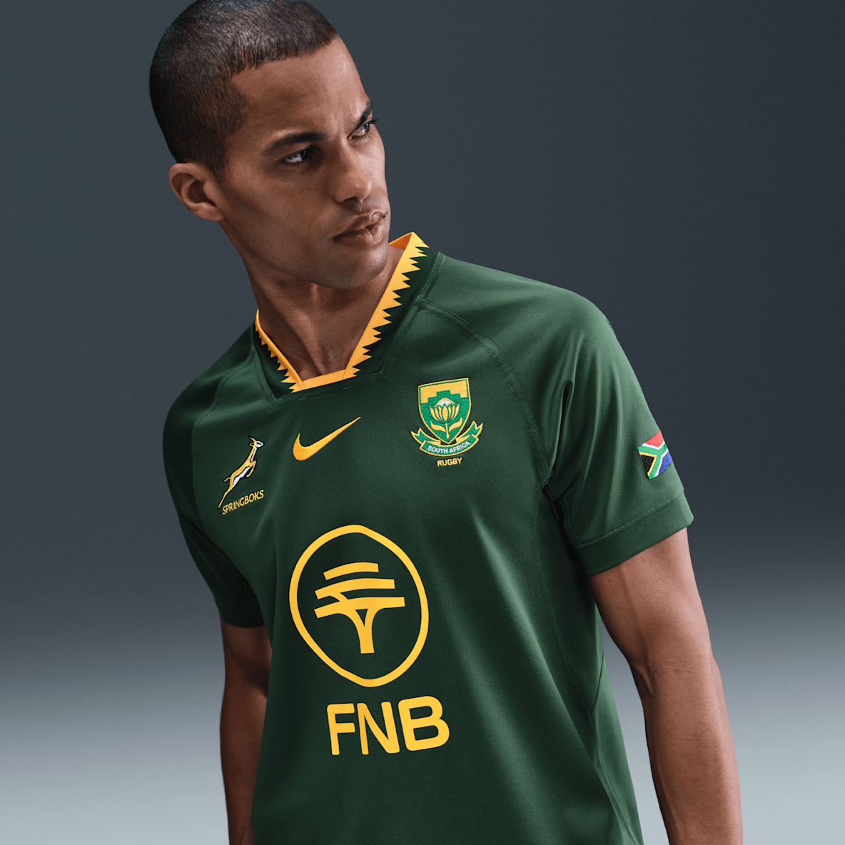 Springboks 2025/26 Stadium Domicile Springboks 2025/26 Stadium Domicile Maillot de rugby Replica Nike Domicile pour homme