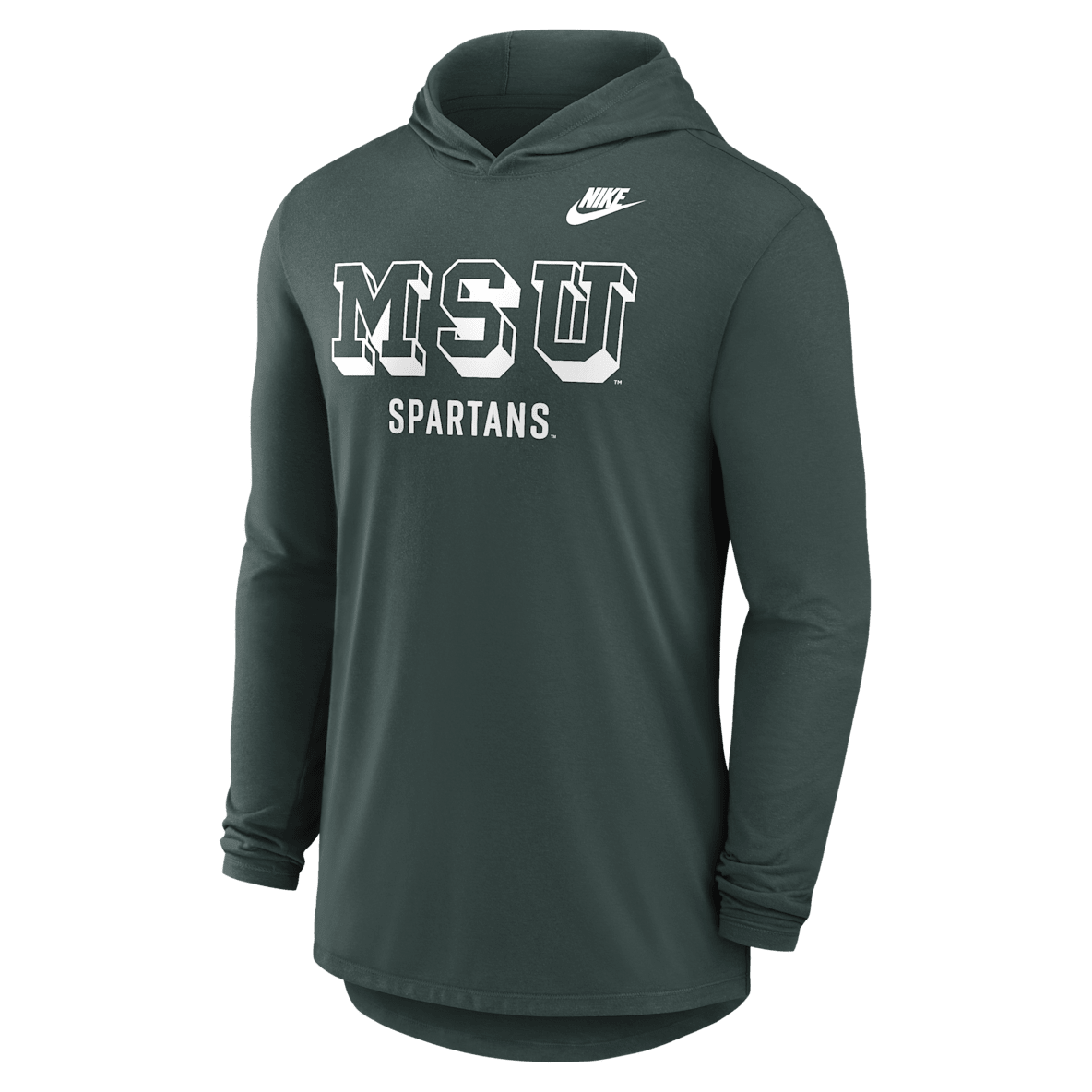 Michigan State Legacy Michigan State Legacy Men's Nike Dri-FIT College Long-Sleeve Hooded T-Shirt