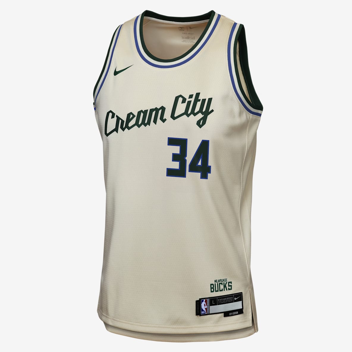 Giannis Antetokounmpo Milwaukee Bucks City Edition Giannis Antetokounmpo Milwaukee Bucks City Edition Big Kids' Nike NBA Swingman Jersey